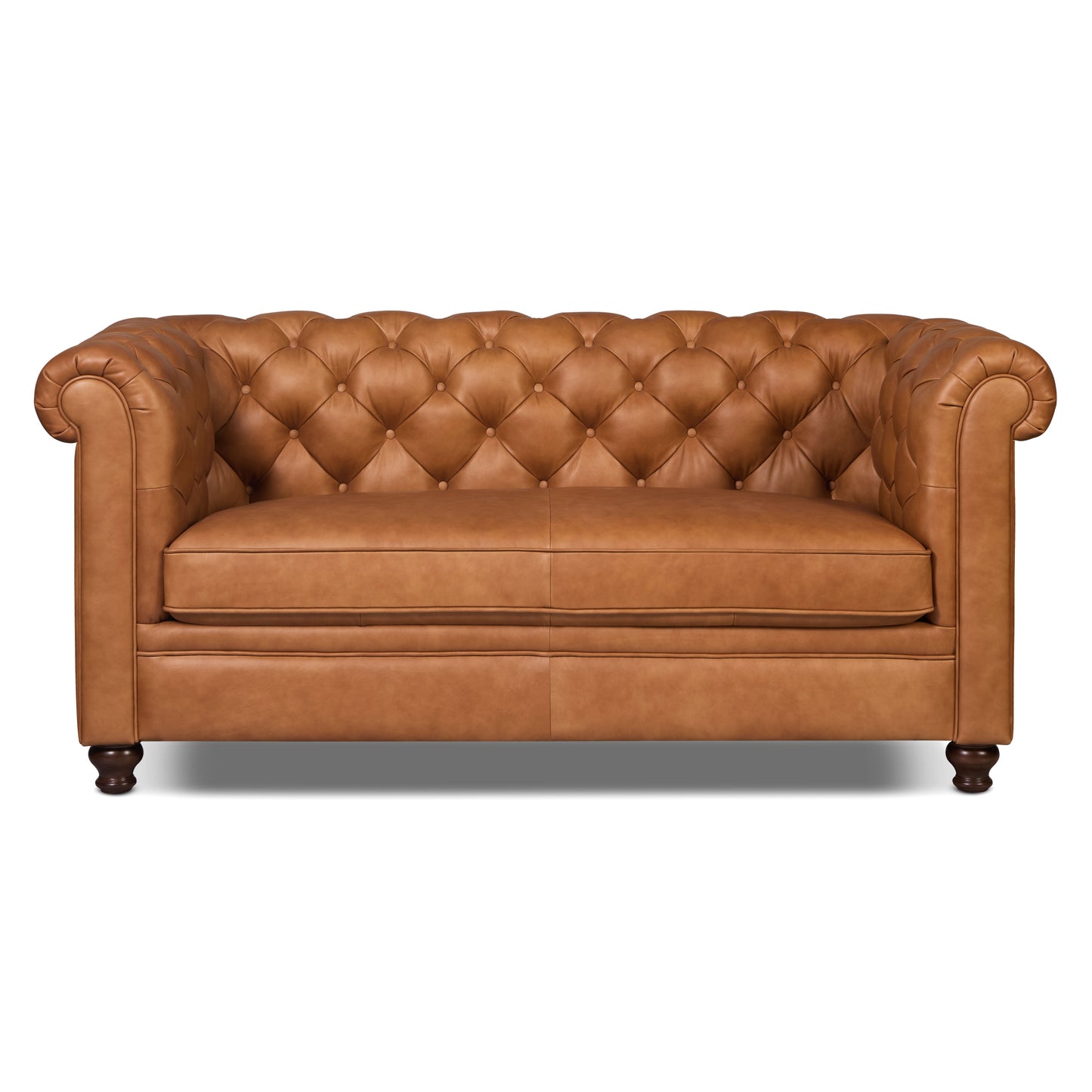 Lyon 72" Leather Apartment Sofa | Cognac Tan