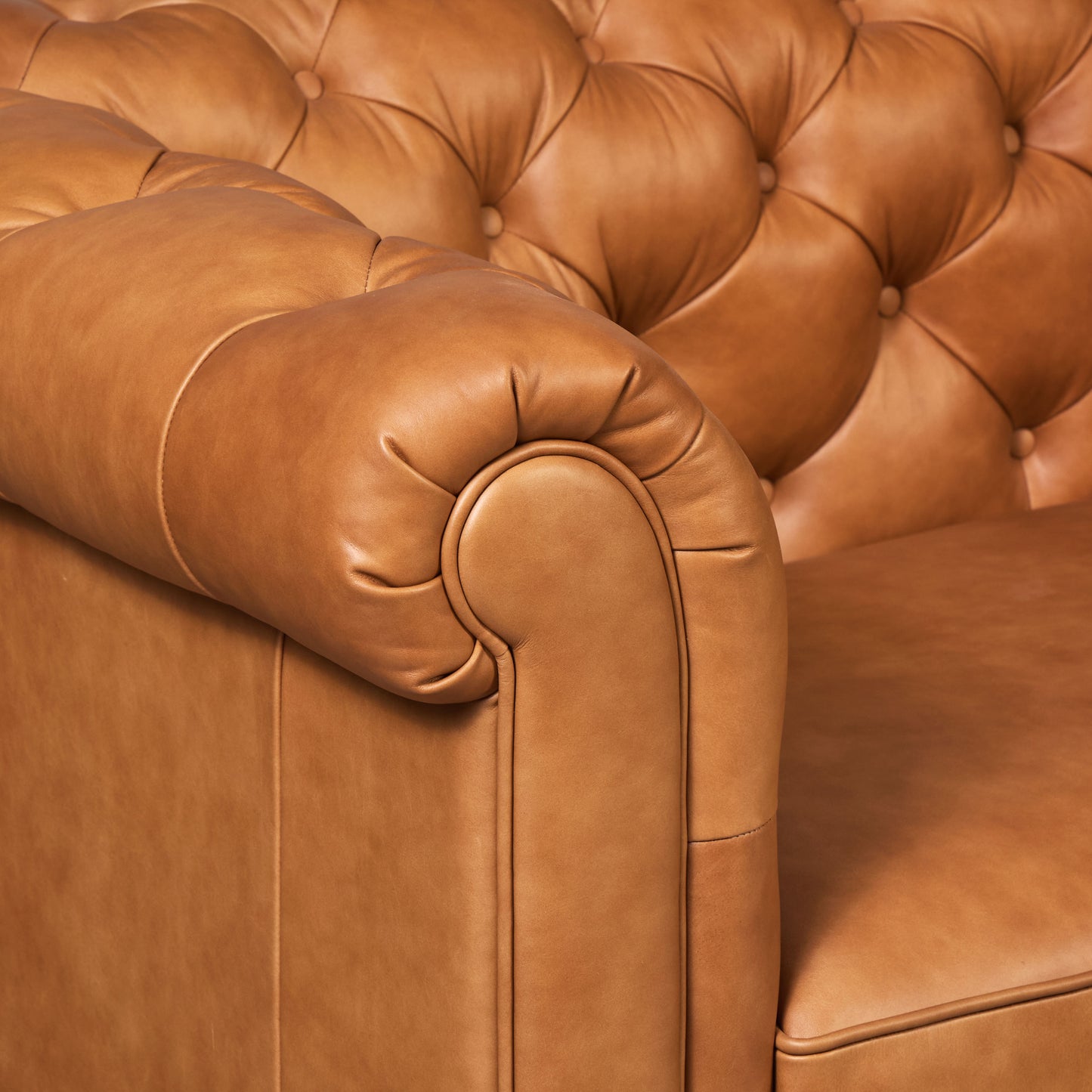 Lyon 72" Leather Apartment Sofa | Cognac Tan