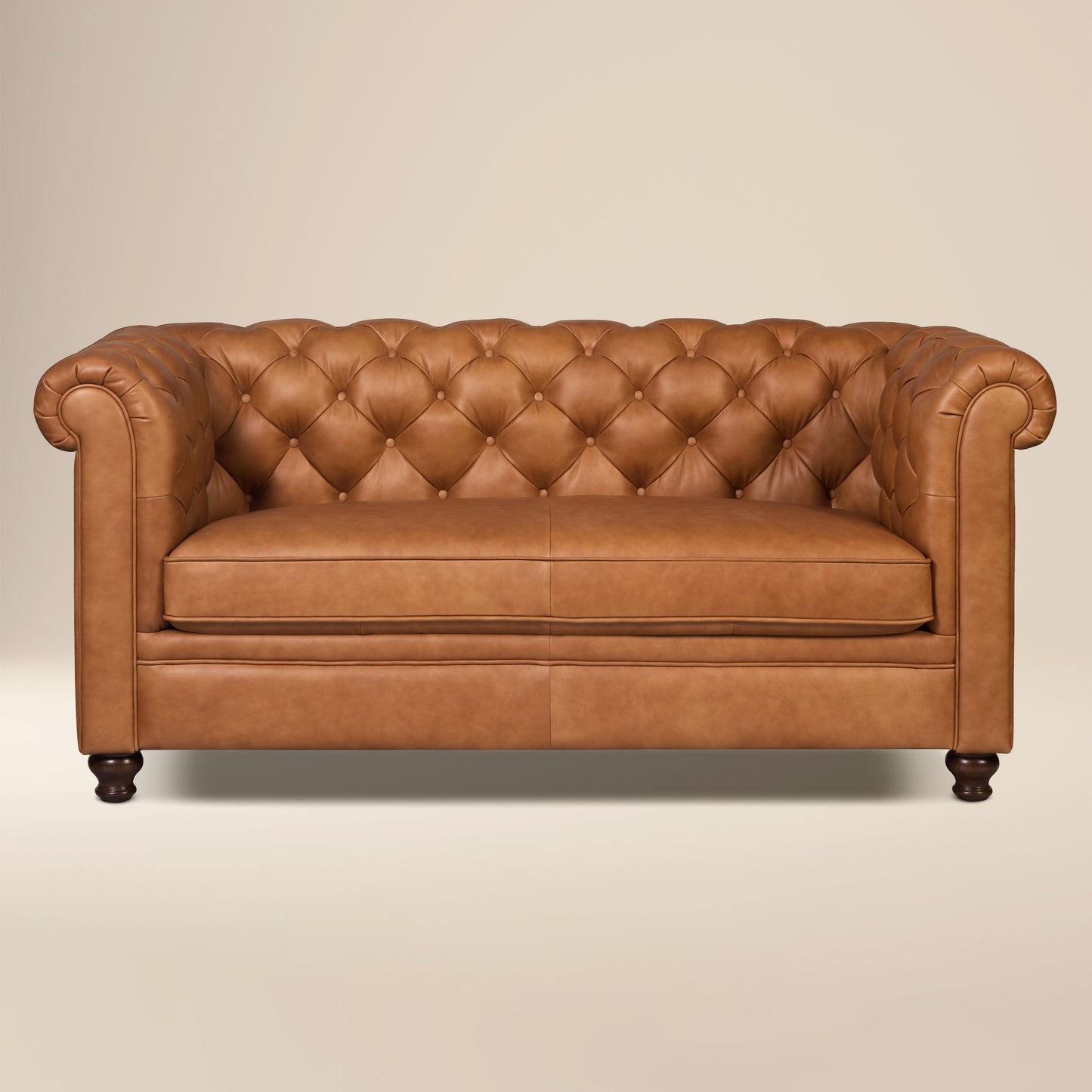 Lyon 72" Leather Apartment Sofa | Cognac Tan