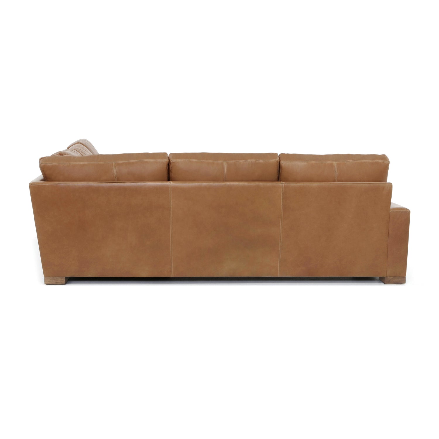 Audrey Leather L-Shaped Corner Sectional | Barrel Brown | 108