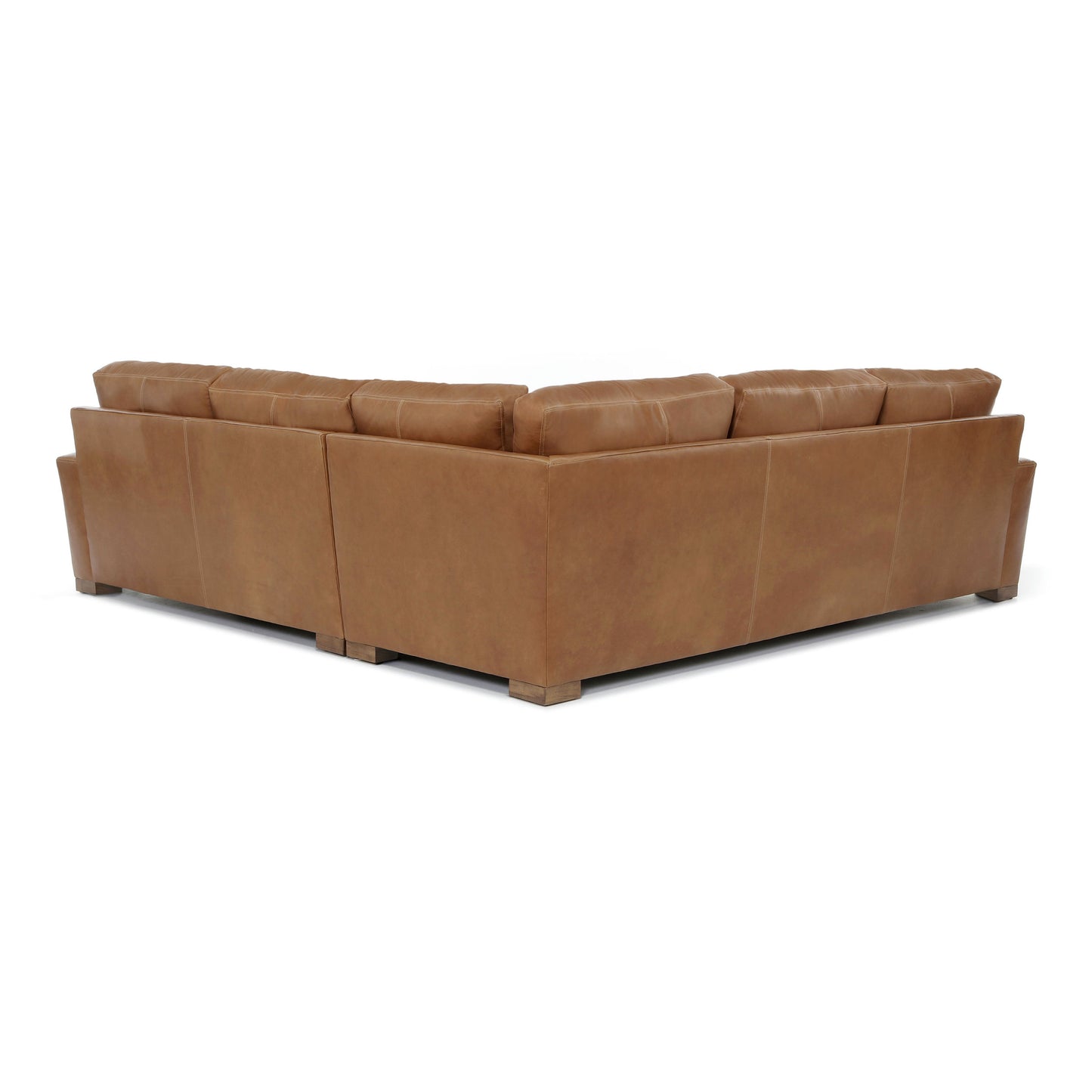 Audrey Leather L-Shaped Corner Sectional | Barrel Brown | 108"