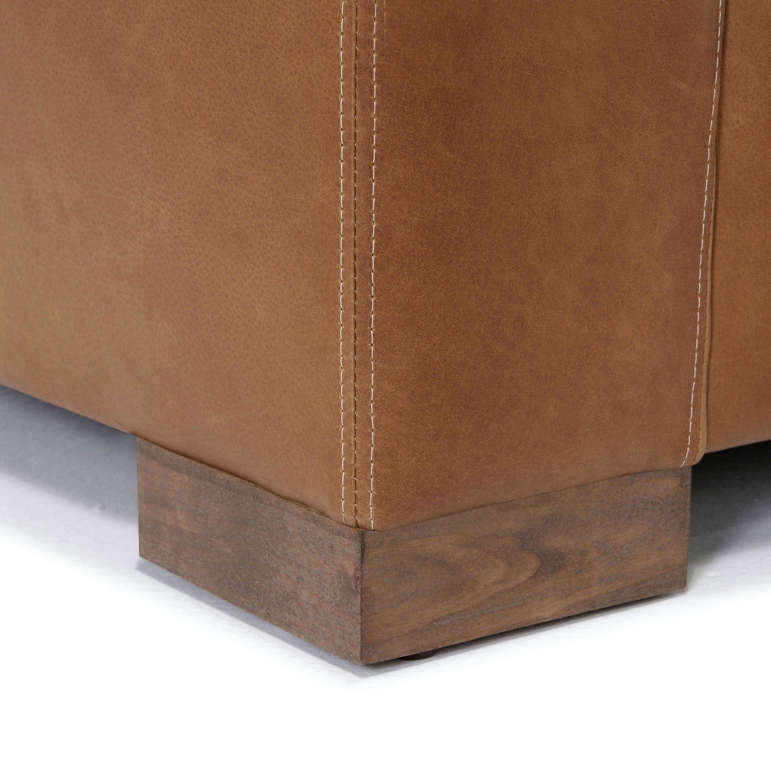 Audrey Leather L-Shaped Corner Sectional | Barrel Brown | 140