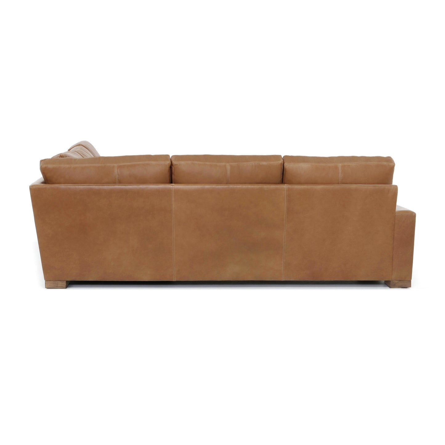 Audrey Leather L-Shaped Corner Sectional | Barrel Brown | 140"