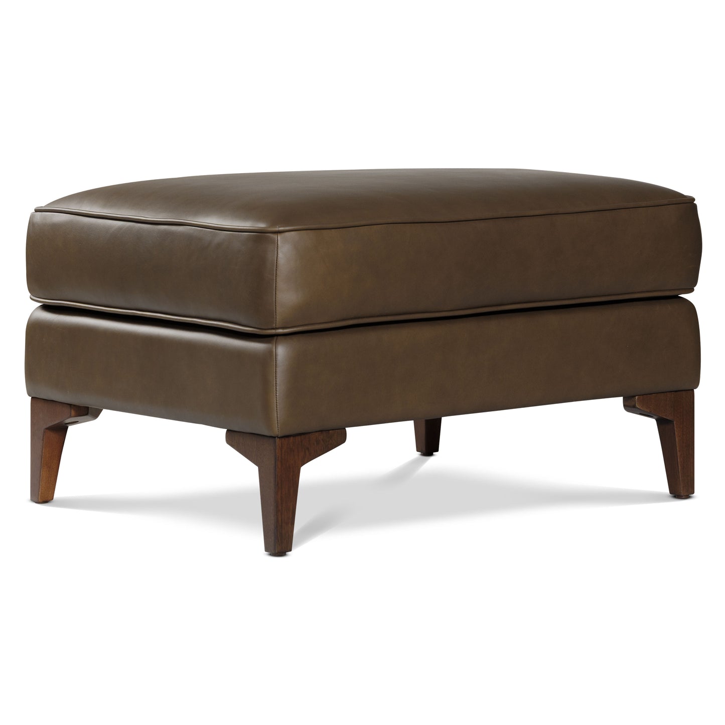 Essex Leather Ottoman 2.0 | Cocoa Brown