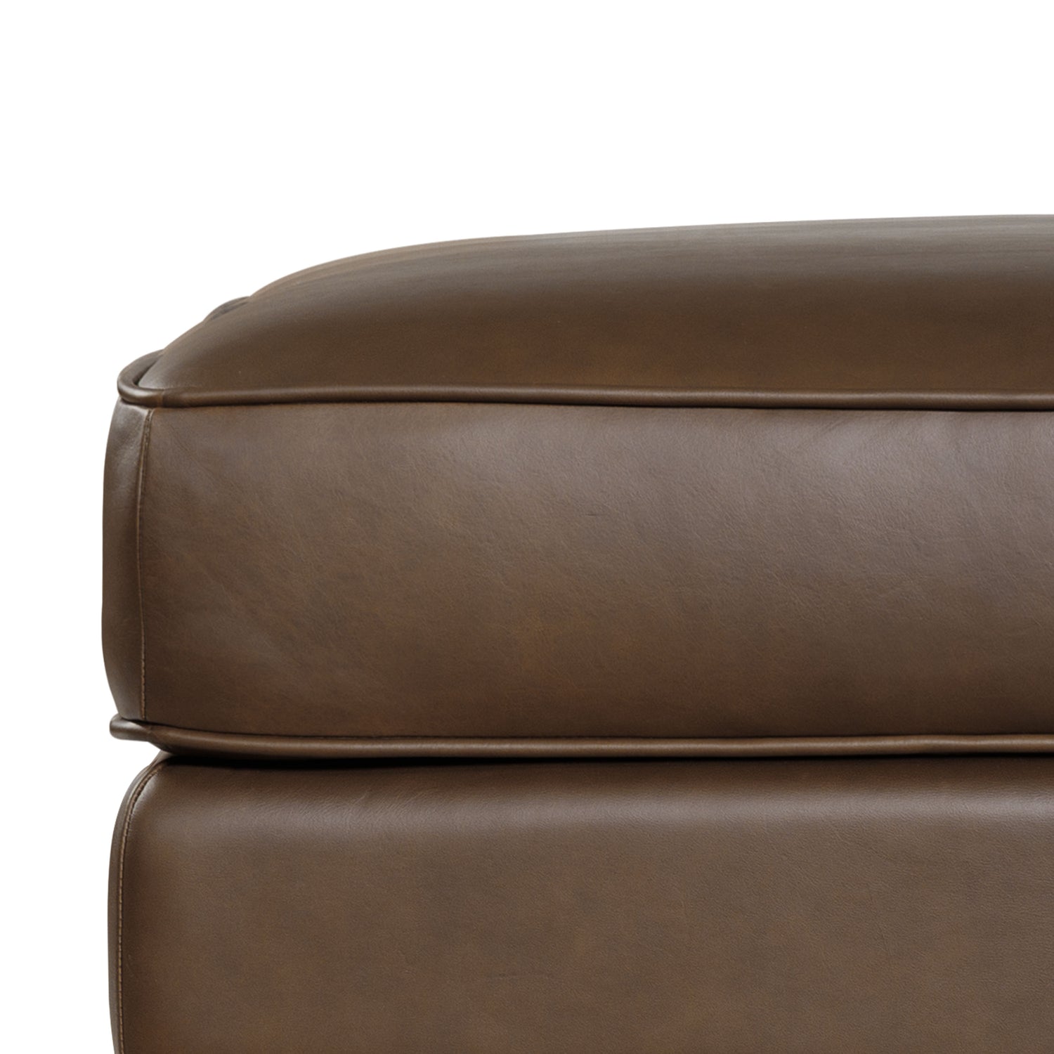 Essex Leather Ottoman 2.0 | Cocoa Brown 