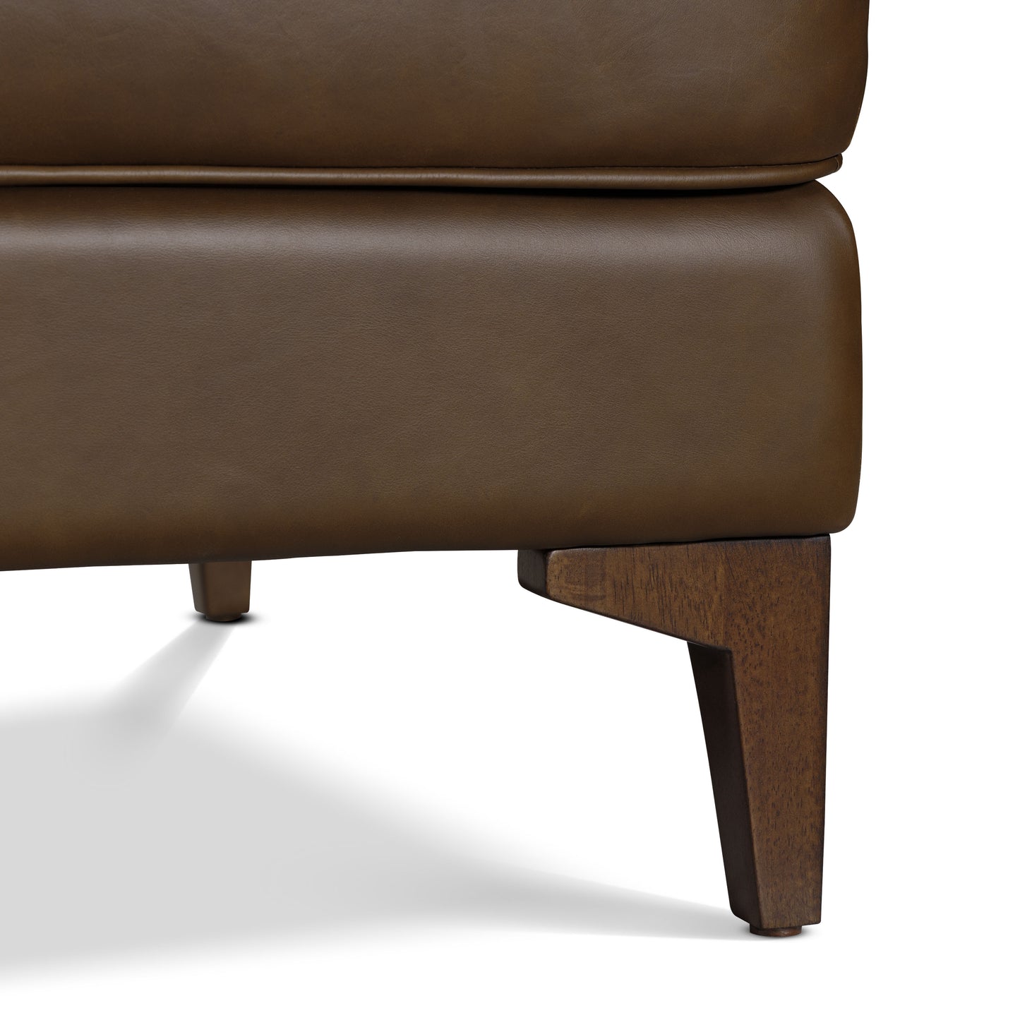 Essex Leather Ottoman 2.0 | Cocoa Brown