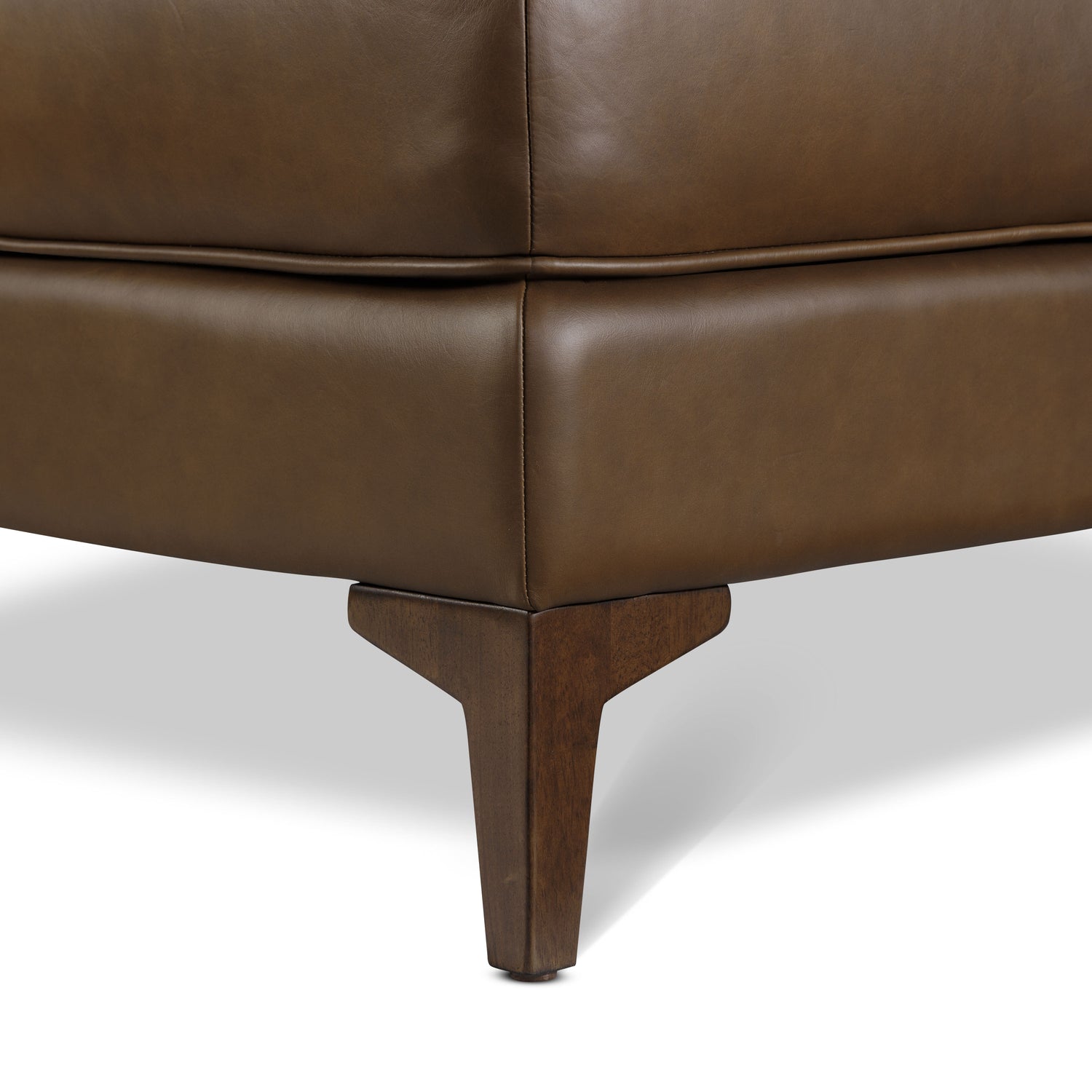 Essex Leather Ottoman 2.0 | Cocoa Brown 