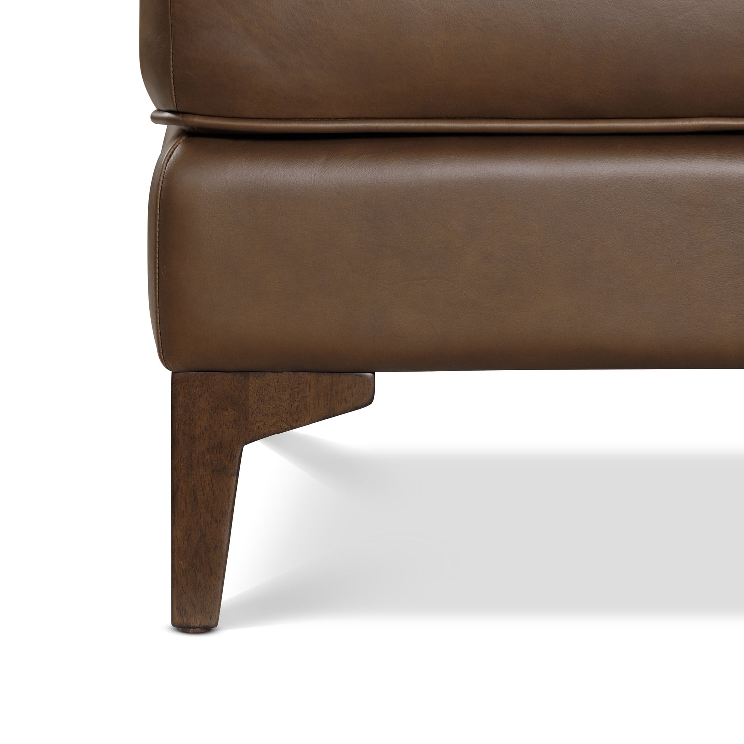 Essex Leather Ottoman 2.0 | Cocoa Brown 