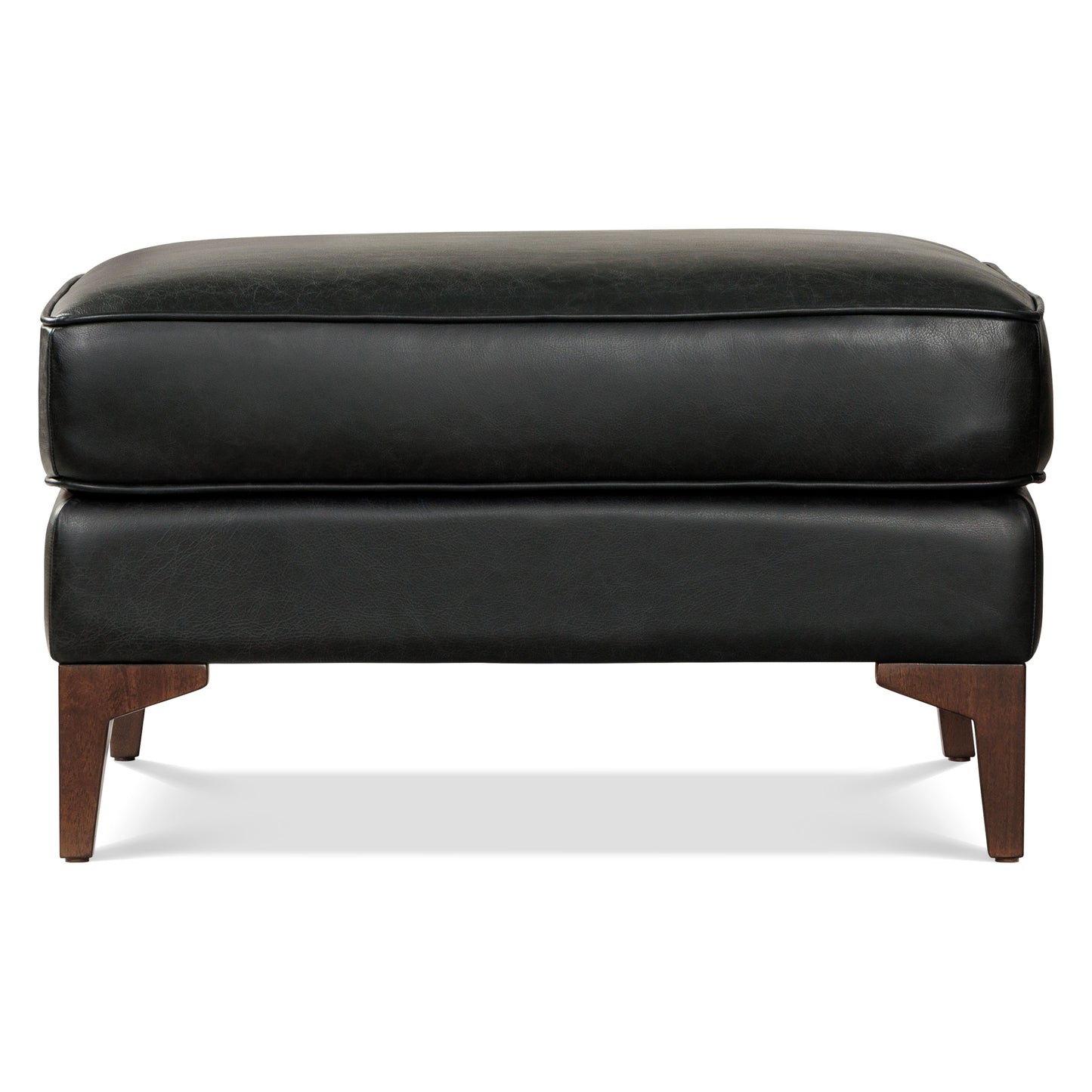 Essex Leather Ottoman 2.0 | Onyx Black