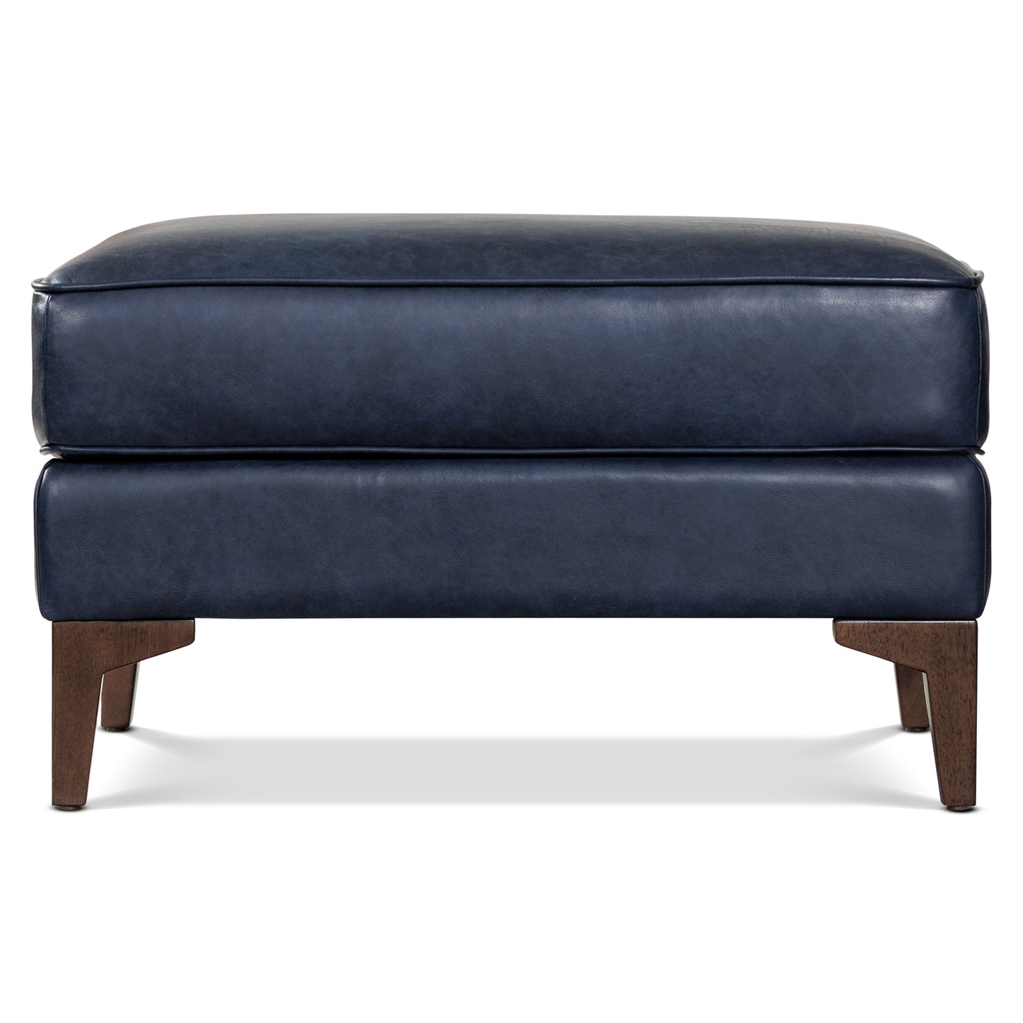 Essex Leather Ottoman 2.0 | Midnight Blue