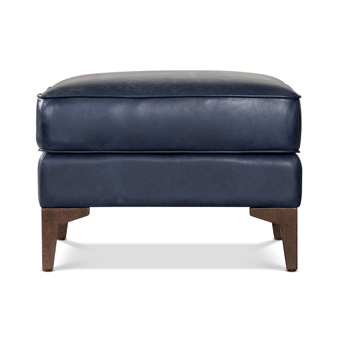 Essex Leather Ottoman 2.0 | Midnight Blue