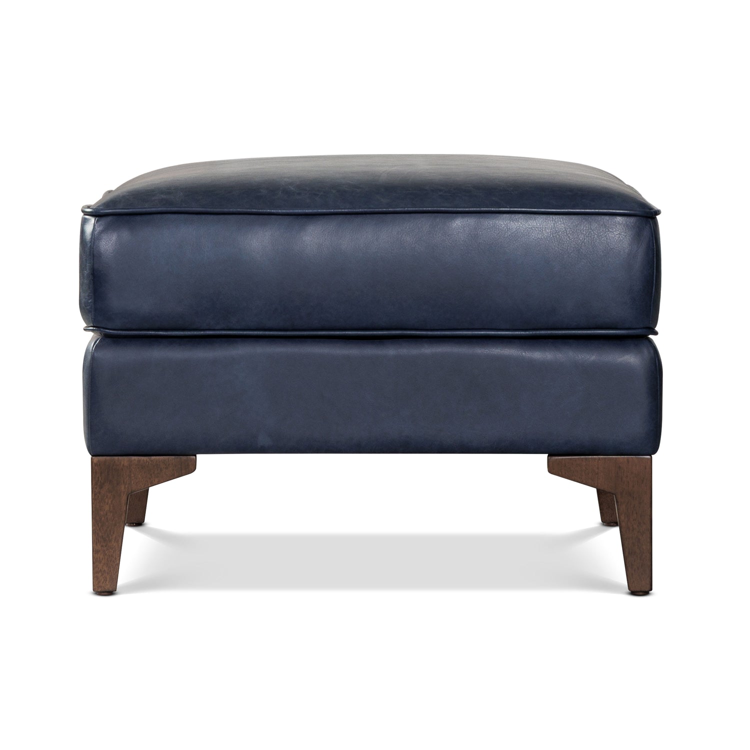 Essex Leather Ottoman 2.0 | Midnight Blue 