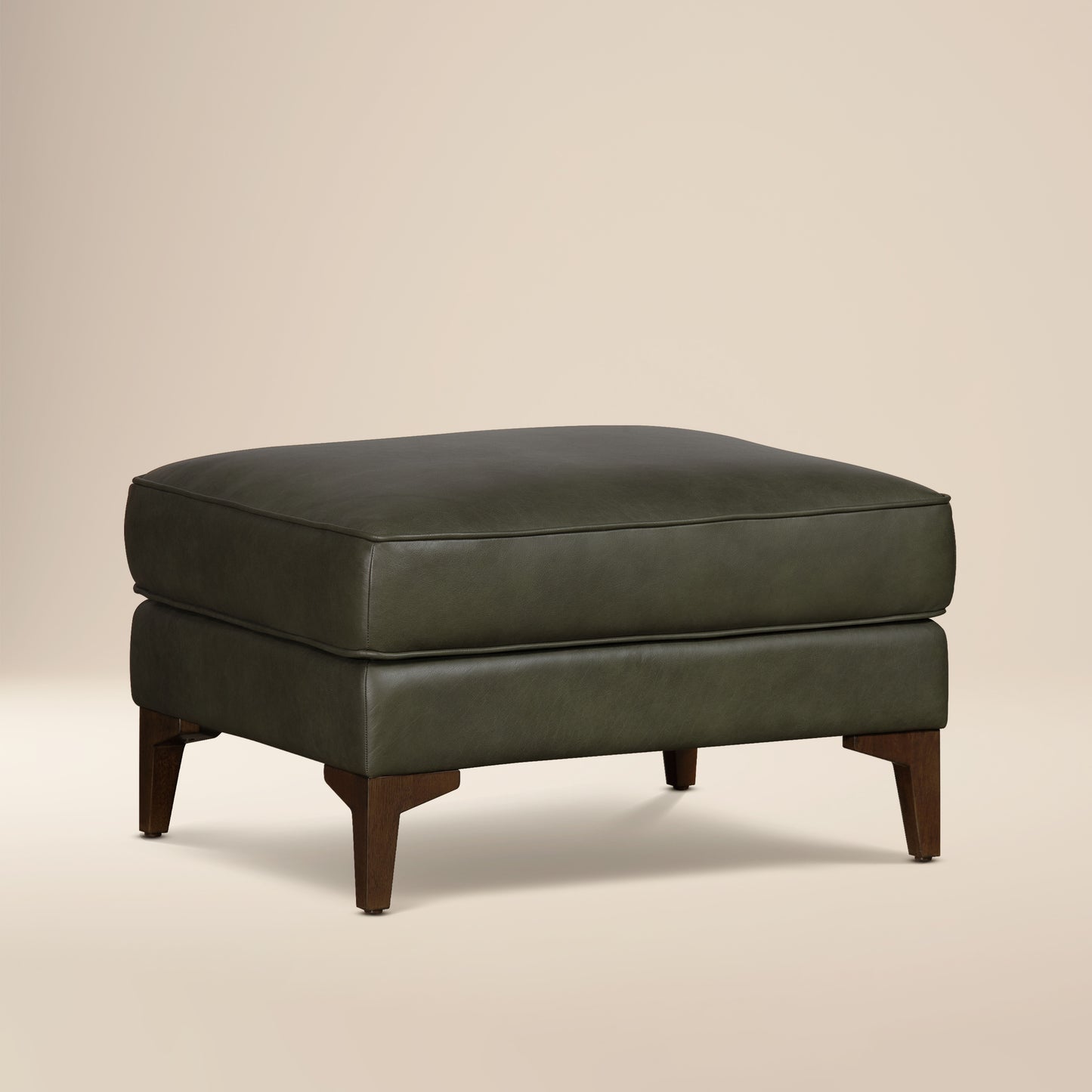 Essex Leather Ottoman 2.0 | Olivine Green