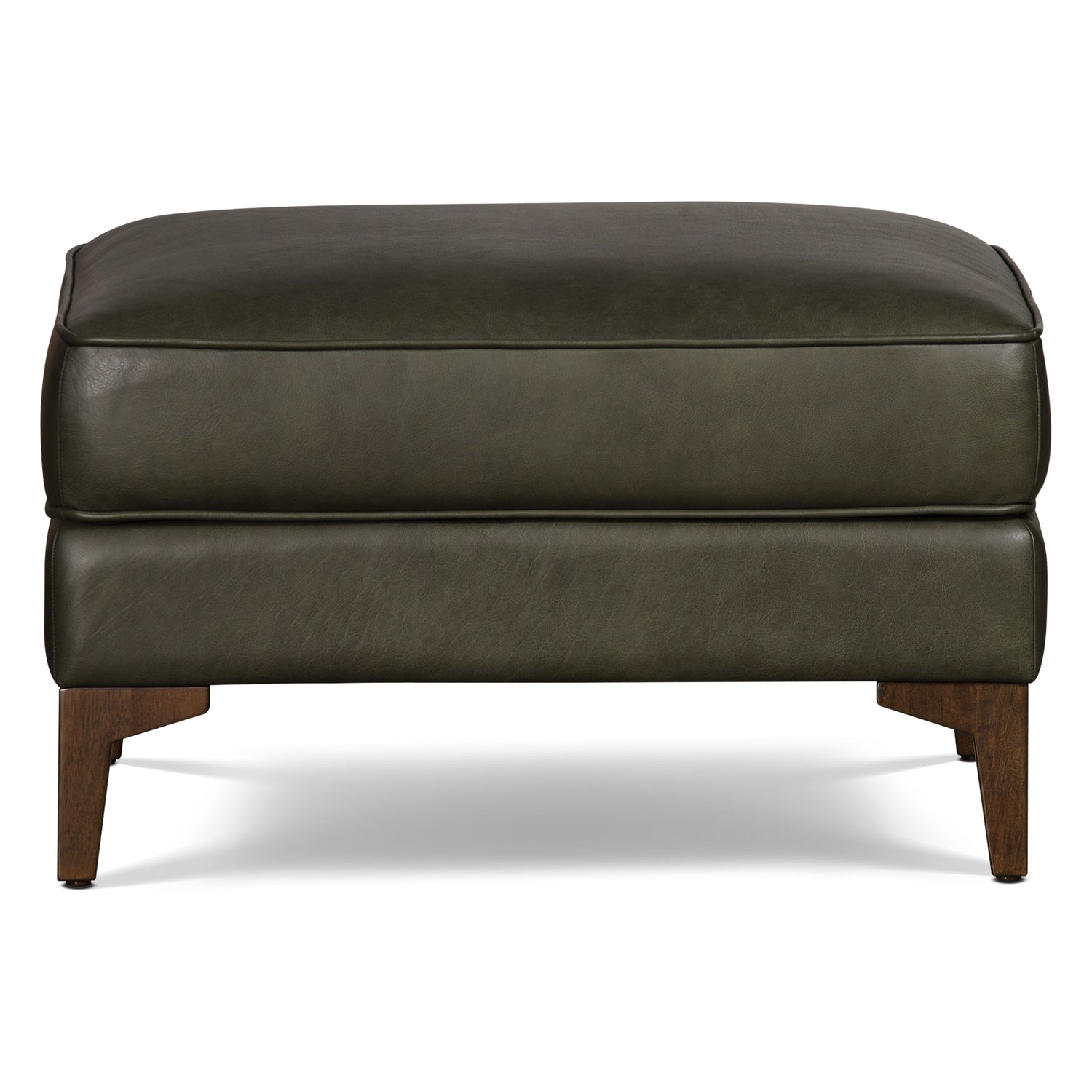 Essex Leather Ottoman 2.0 | Olivine Green 