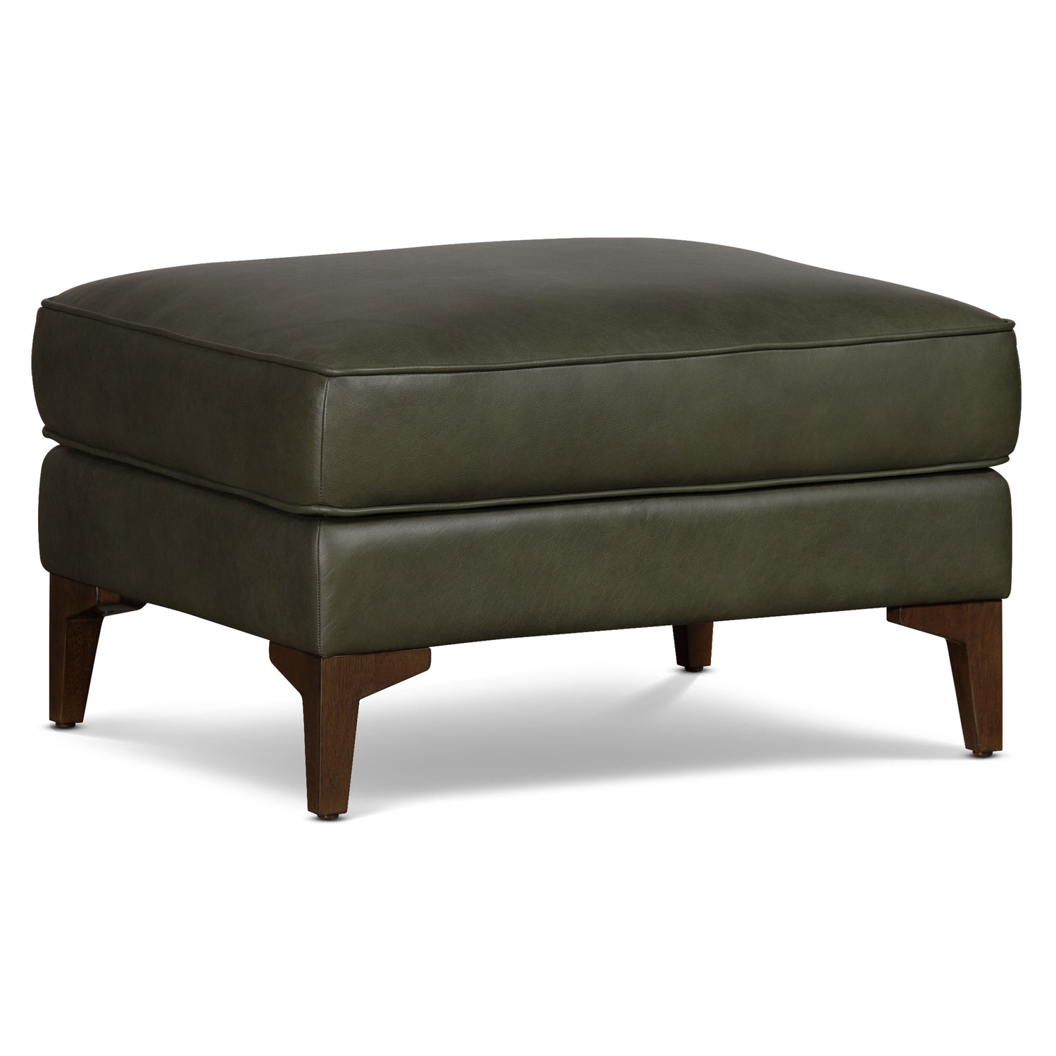 Essex Leather Ottoman 2.0 | Olivine Green 