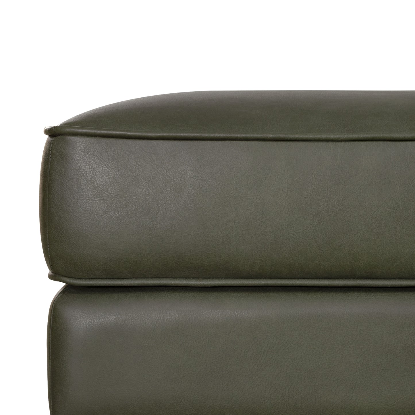 Essex Leather Ottoman 2.0 | Olivine Green
