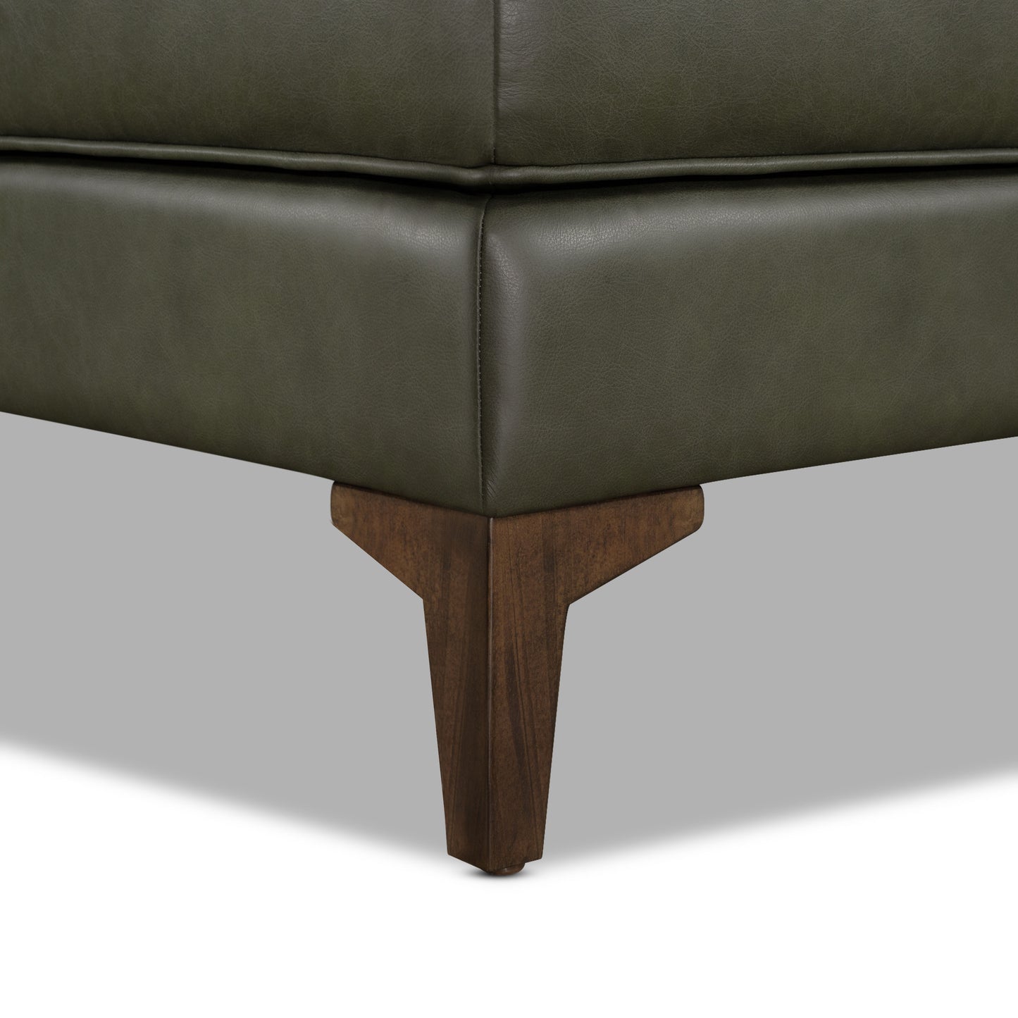 Essex Leather Ottoman 2.0 | Olivine Green