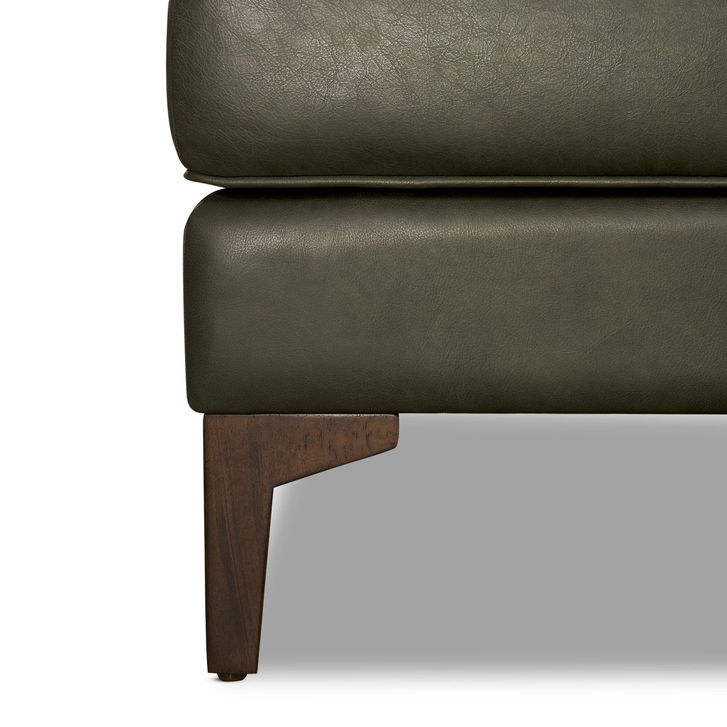 Essex Leather Ottoman 2.0 | Olivine Green