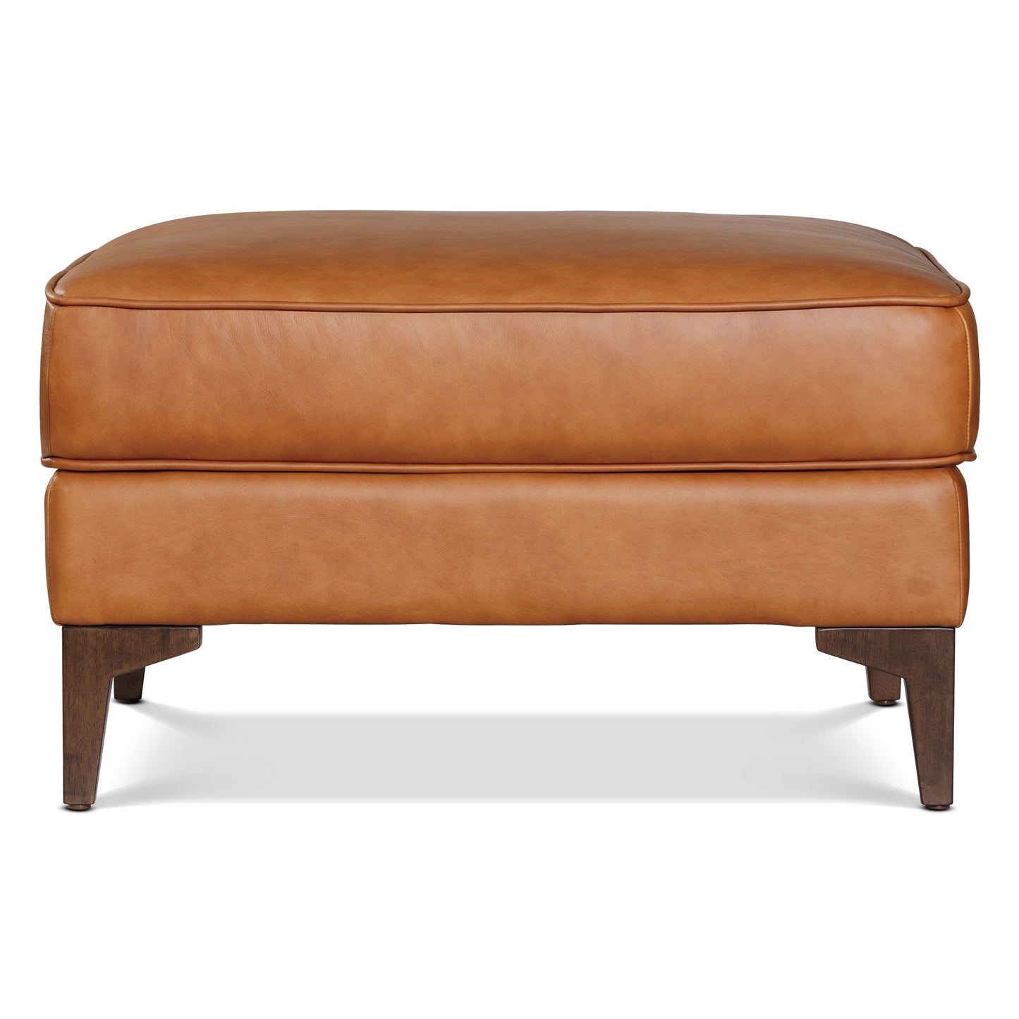 Essex Leather Ottoman 2.0 | Cognac Tan