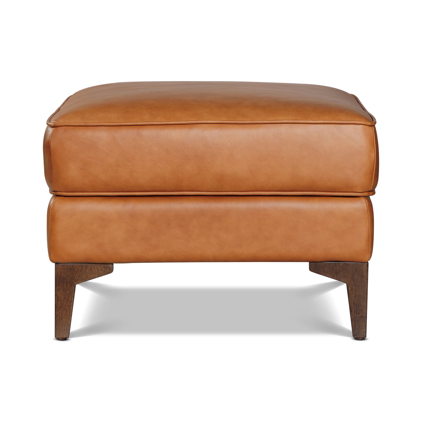 Essex Leather Ottoman 2.0 | Cognac Tan