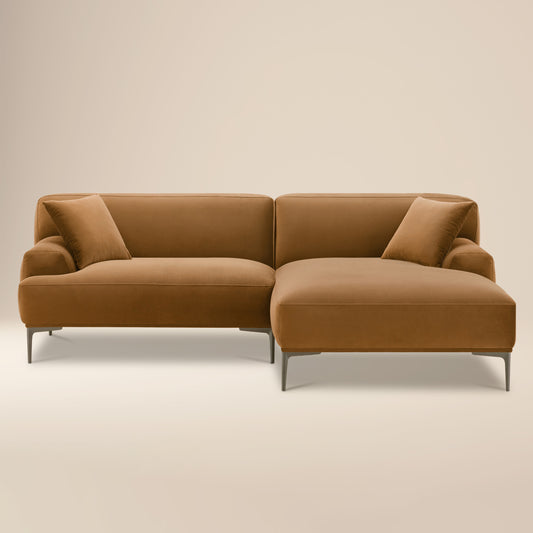Mineta Right-Facing Sectional | Cider Rust
