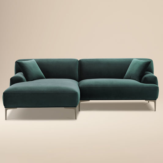 Mineta Left-Facing Sectional | Amalfi Blue