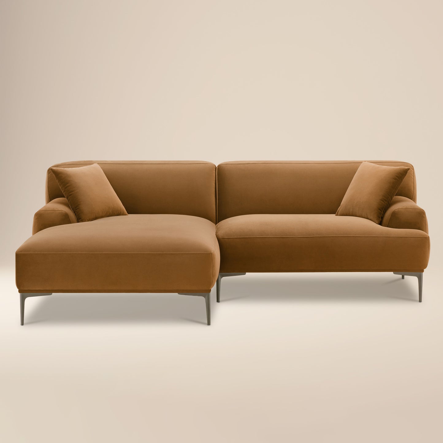 Mineta Left-Facing Sectional | Cider Rust