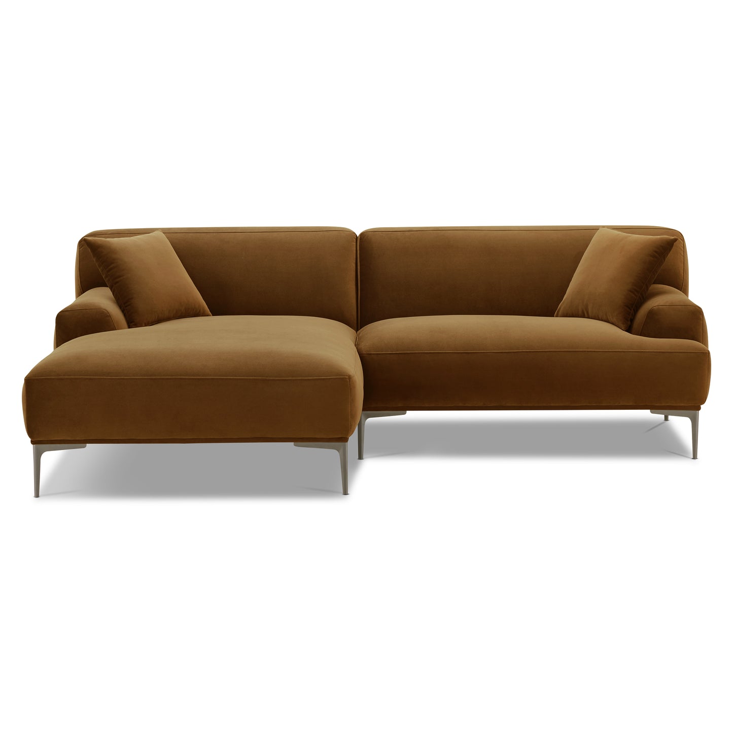 Mineta Left-Facing Sectional | Ginger Brown