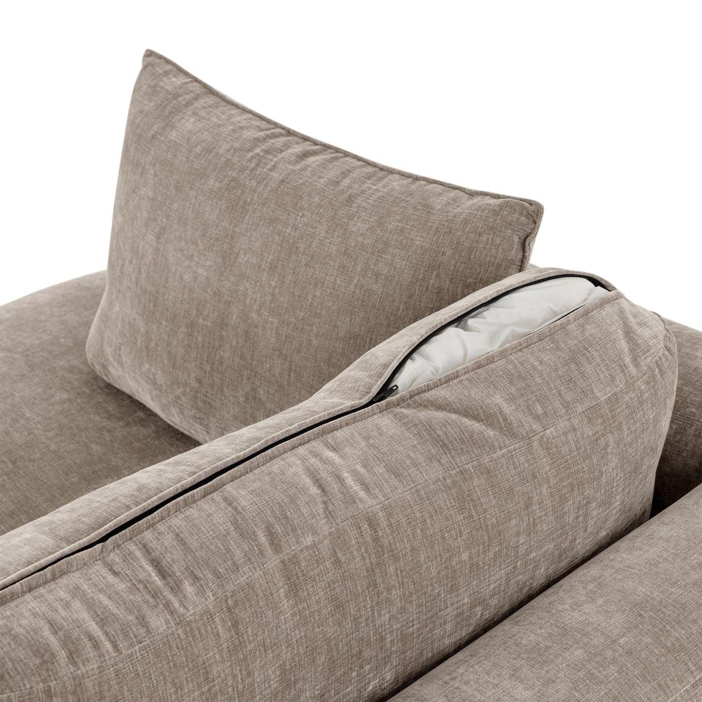 Marcel 150" Left-facing Cuddle Chaise Sectional | Taupe Brown