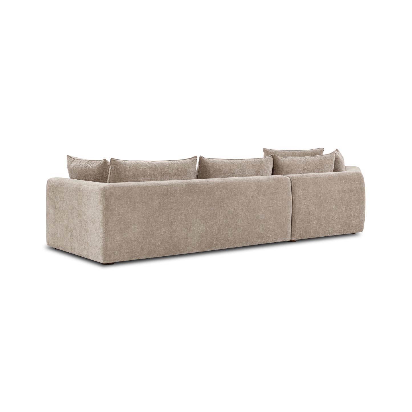 Marcel 150" Left-facing Cuddle Chaise Sectional | Taupe Brown