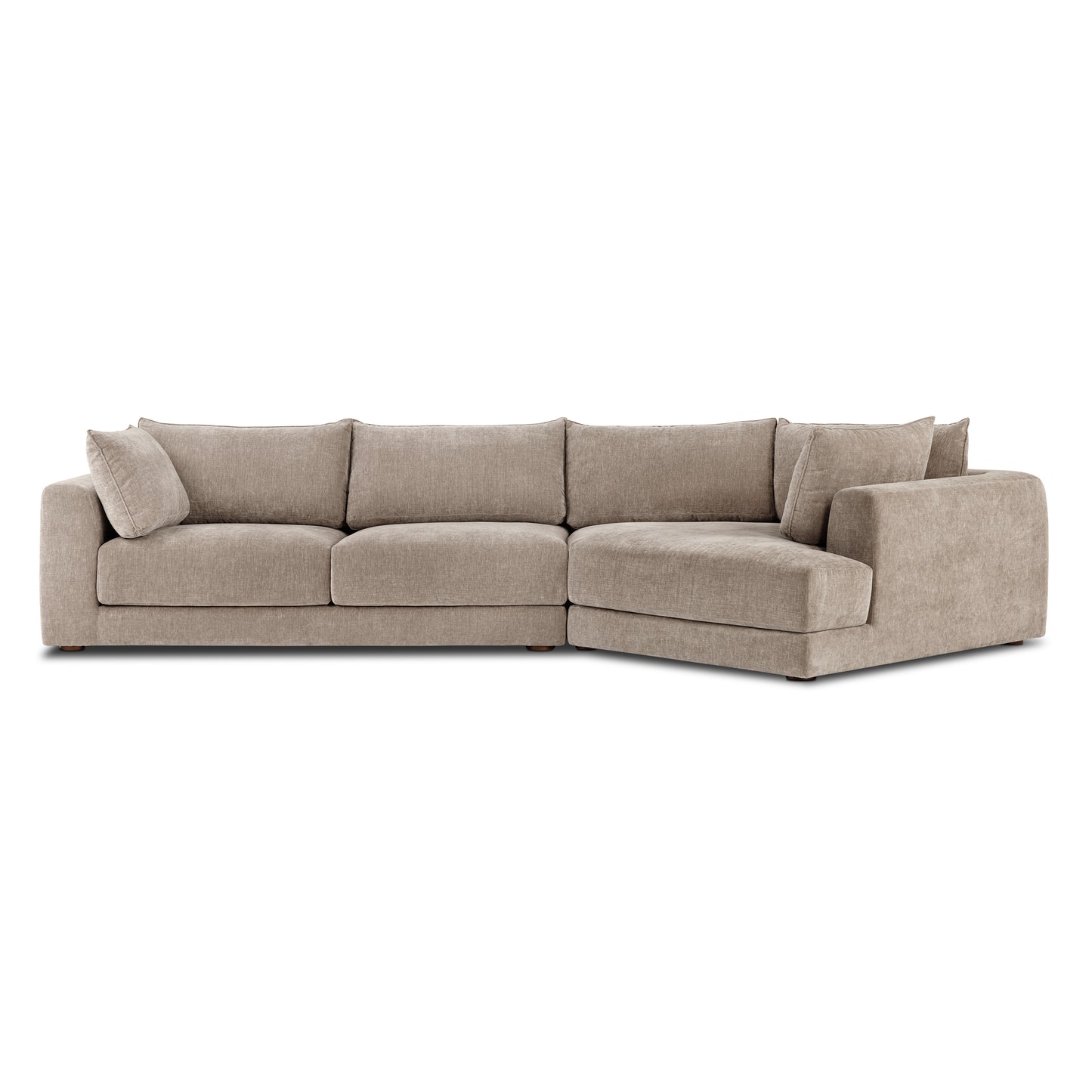 Marcel 150" Right-Facing Cuddle Chaise Sectional | Taupe Brown
