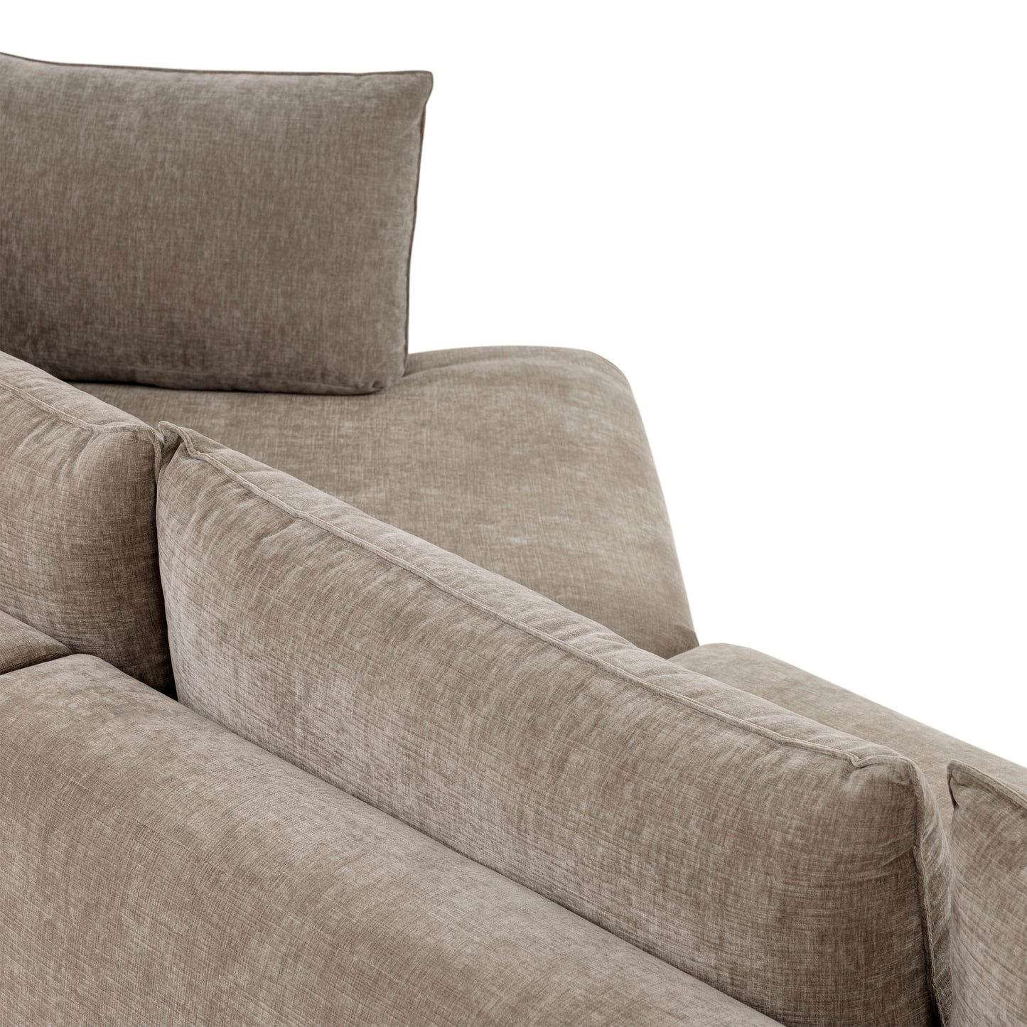 Marcel 150" Right-Facing Cuddle Chaise Sectional | Taupe Brown