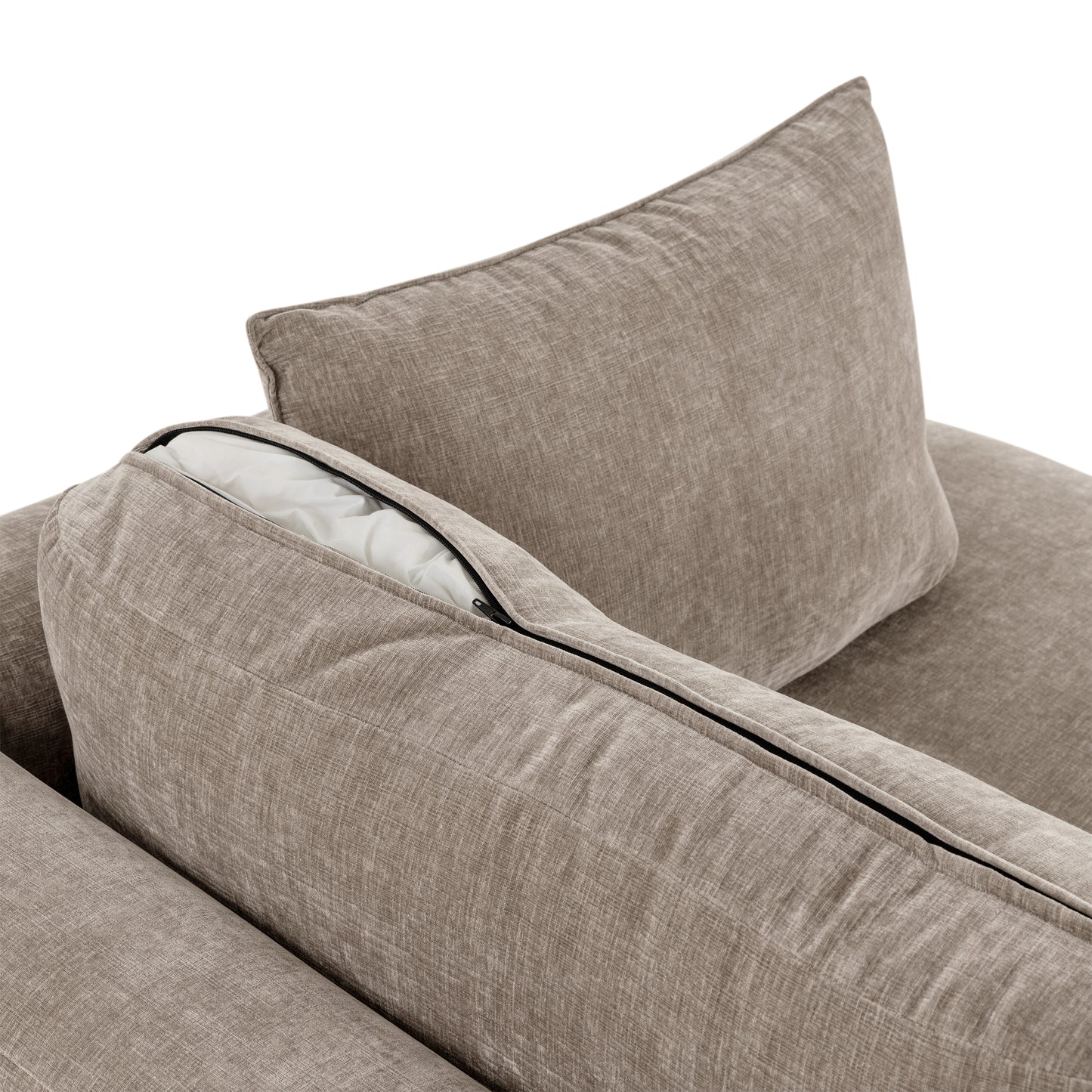 Marcel 150" Right-Facing Cuddle Chaise Sectional | Taupe Brown