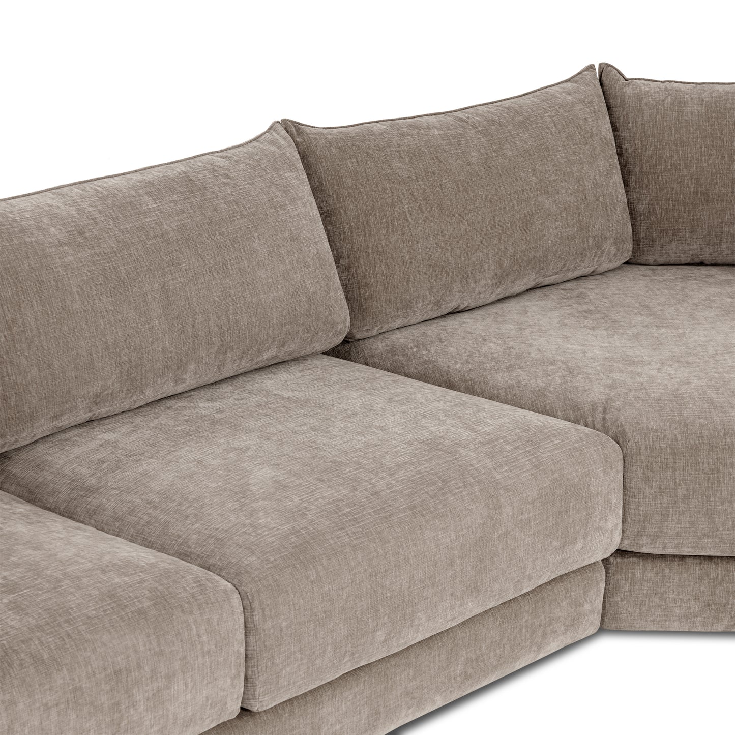 Marcel 150" Right-Facing Cuddle Chaise Sectional | Taupe Brown