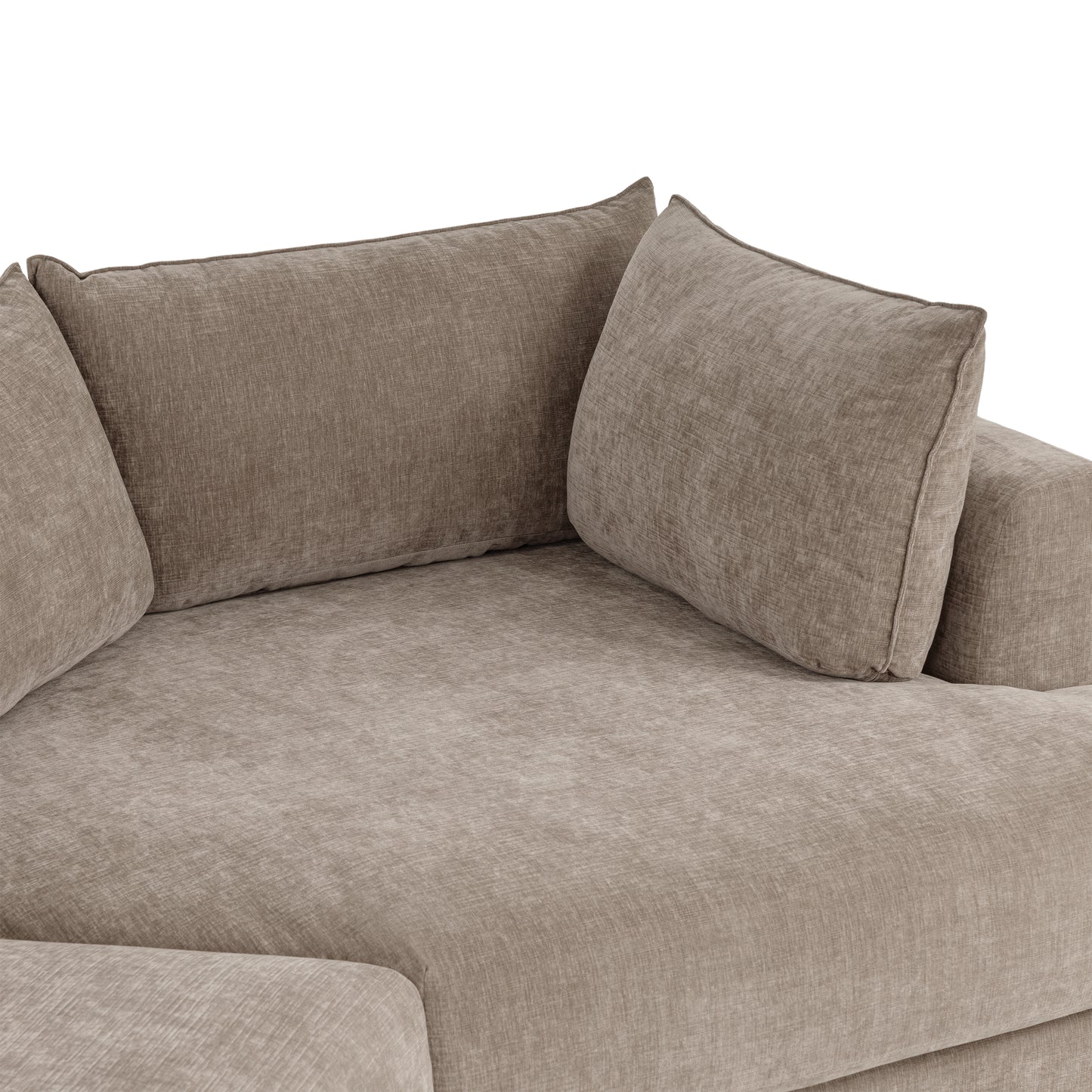 Marcel 150" Right-Facing Cuddle Chaise Sectional | Taupe Brown