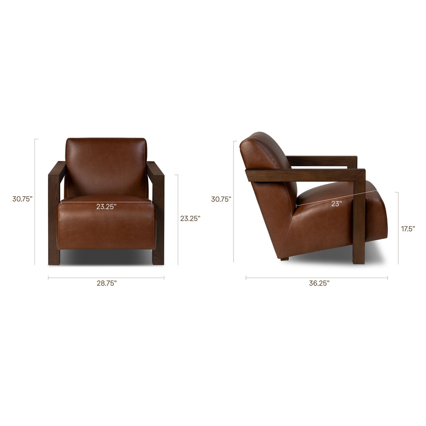 Giza Lounge Chair 2.0 | Oscuro Brown | Set of 2