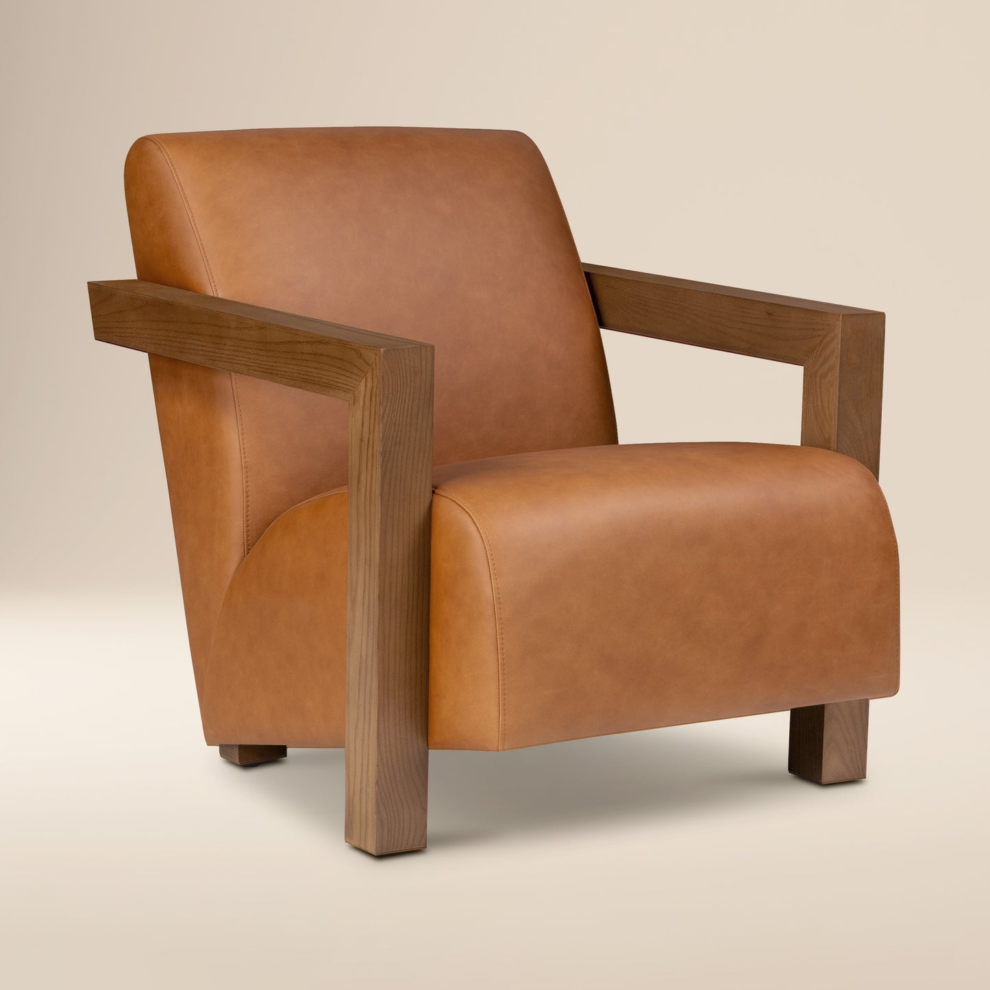 Giza Leather Lounge Chair 2.0 | Cognac Tan | Single
