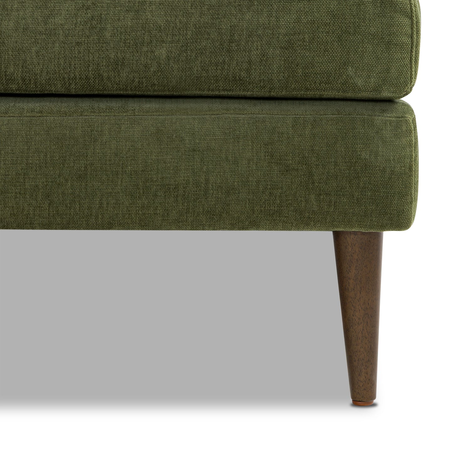 Lucerne Left-Facing Bumper Chaise Sectional  | Distressed Green