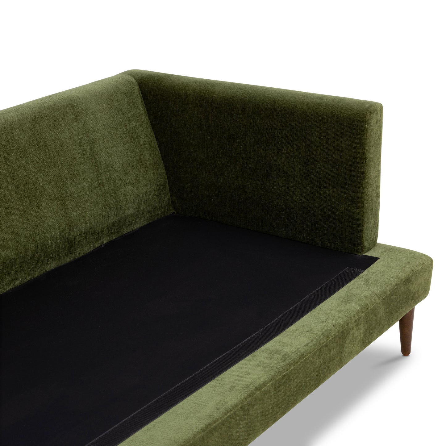 Lucerne Left-Facing Bumper Chaise Sectional  | Distressed Green