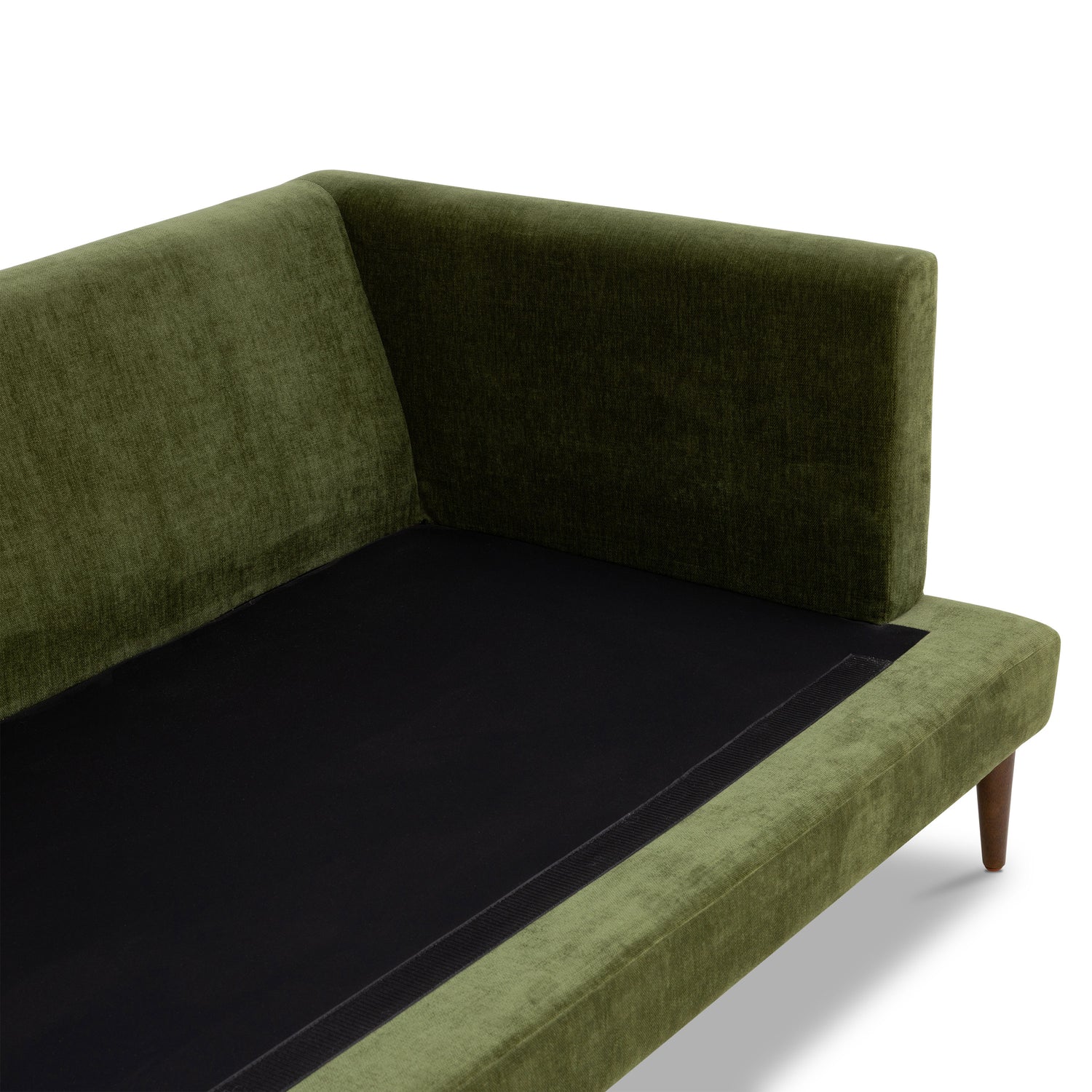 Lucerne Left-Facing Bumper Chaise Sectional  | Distressed Green 