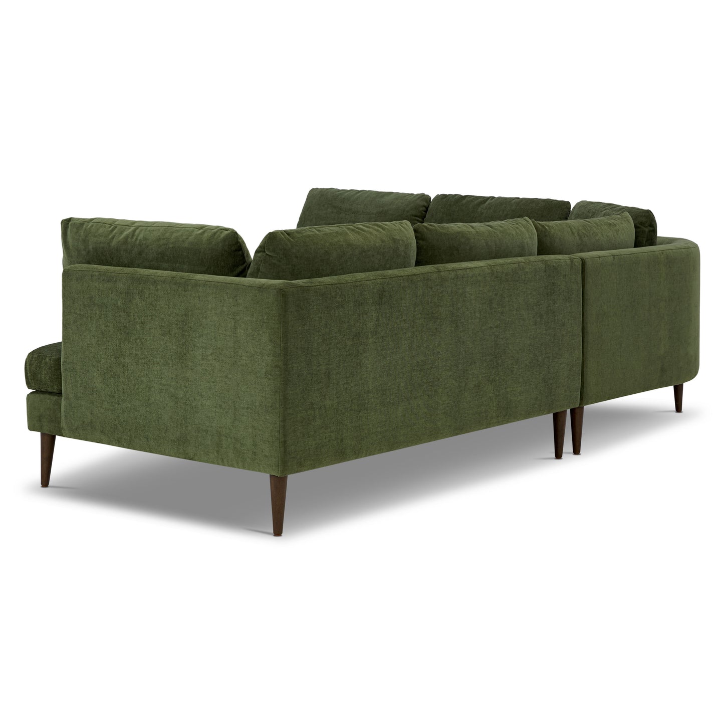 Lucerne Left-Facing Bumper Chaise Sectional  | Distressed Green