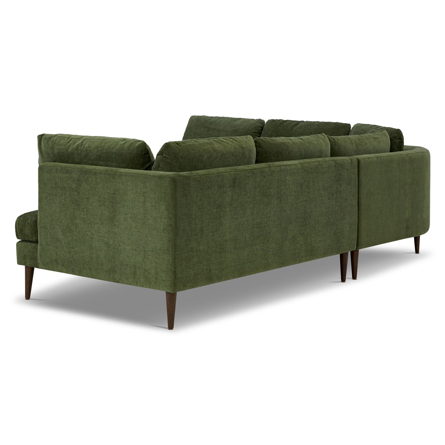 Lucerne Left-Facing Bumper Chaise Sectional  | Distressed Green 