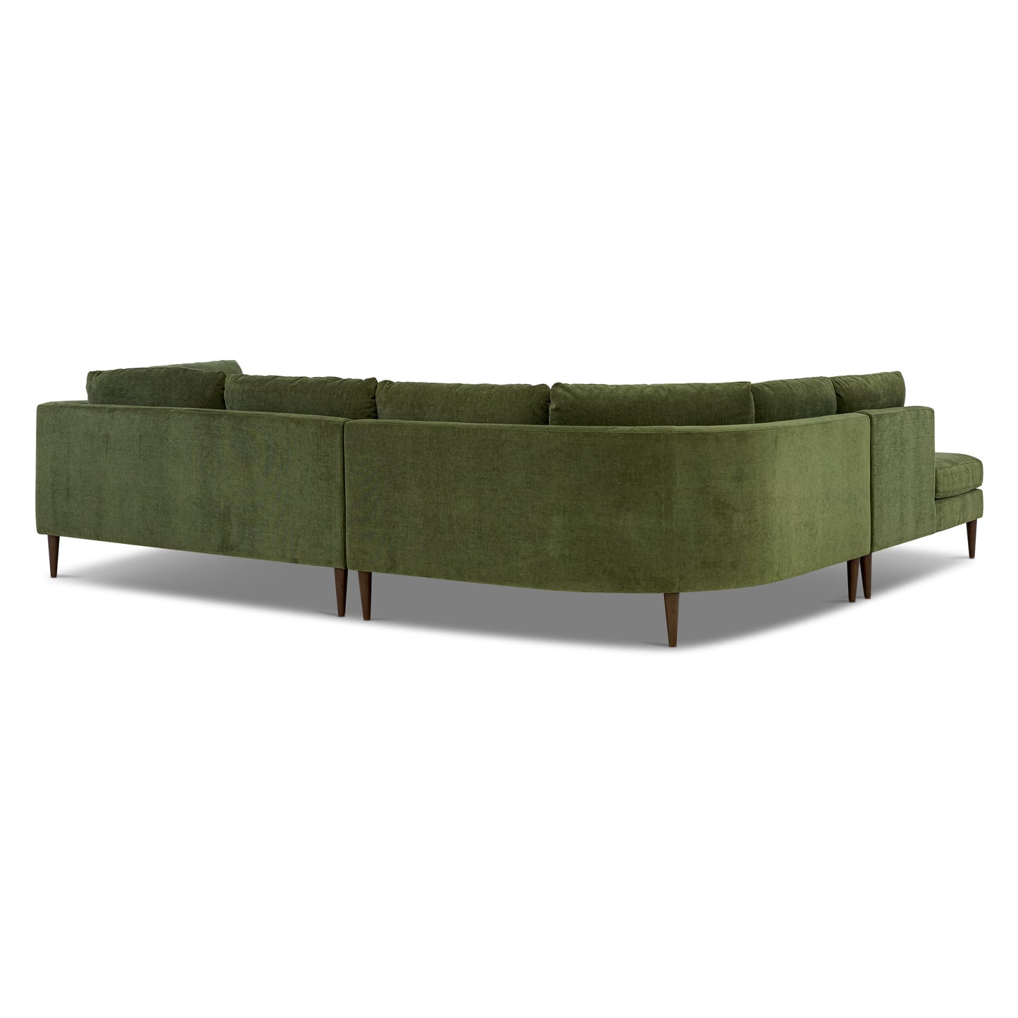 Lucerne Left-Facing Bumper Chaise Sectional  | Distressed Green