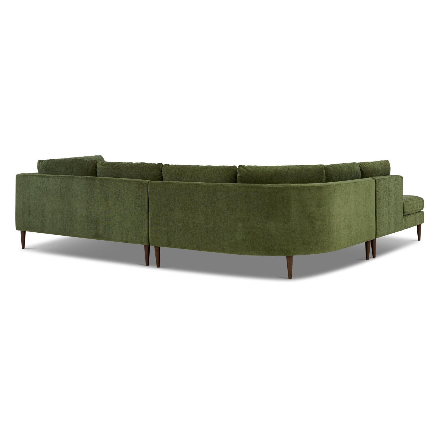 Lucerne Left-Facing Bumper Chaise Sectional  | Distressed Green 