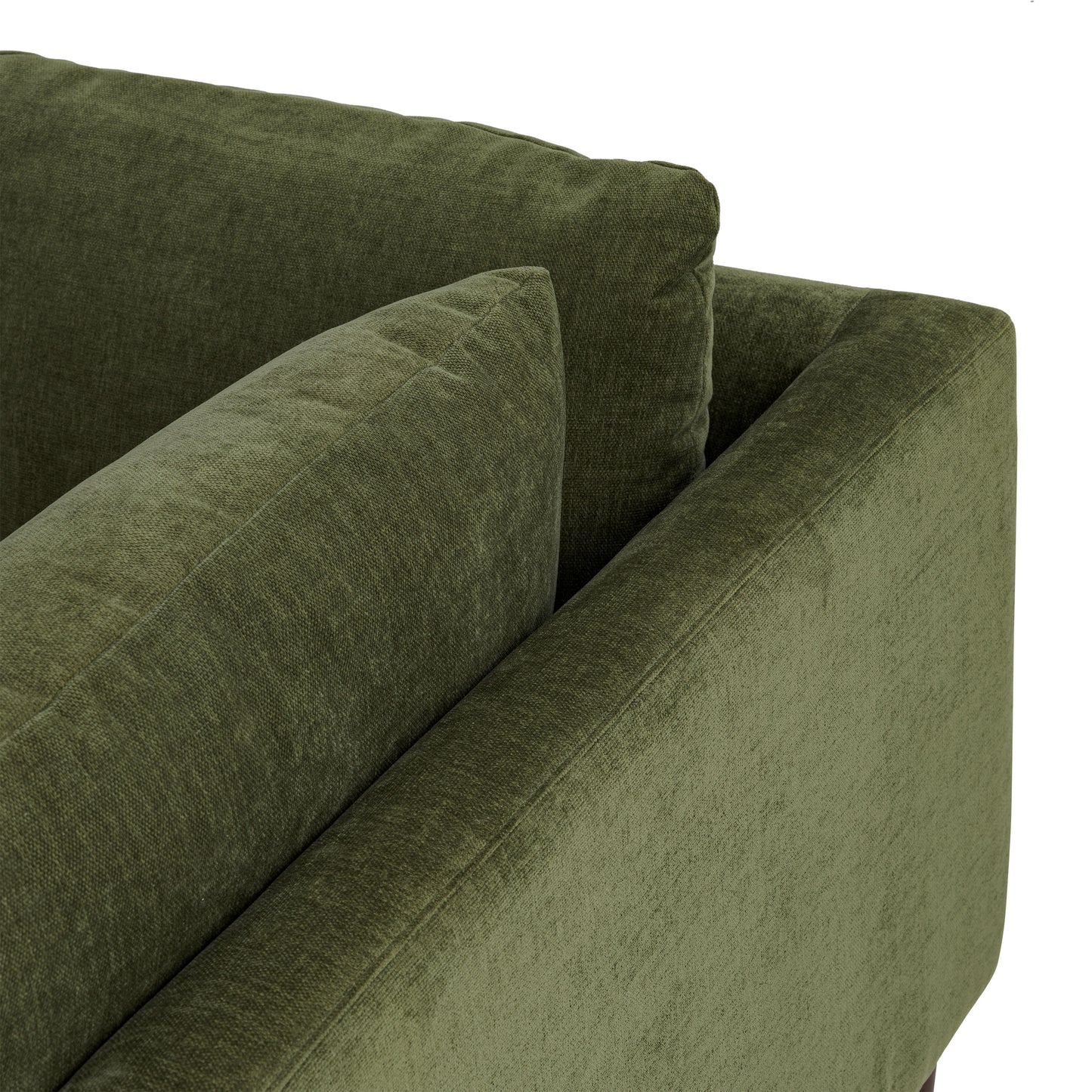 Lucerne Left-Facing Bumper Chaise Sectional  | Distressed Green