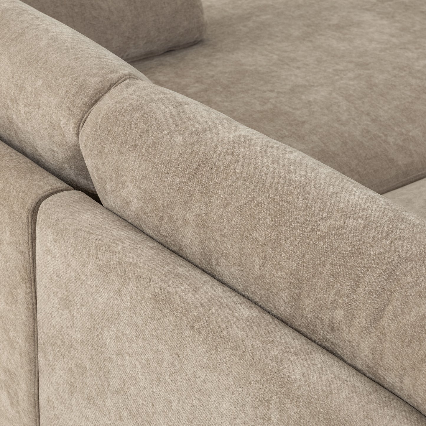 Malaga 88.5" Double Chaise Sectional | Drift Brown