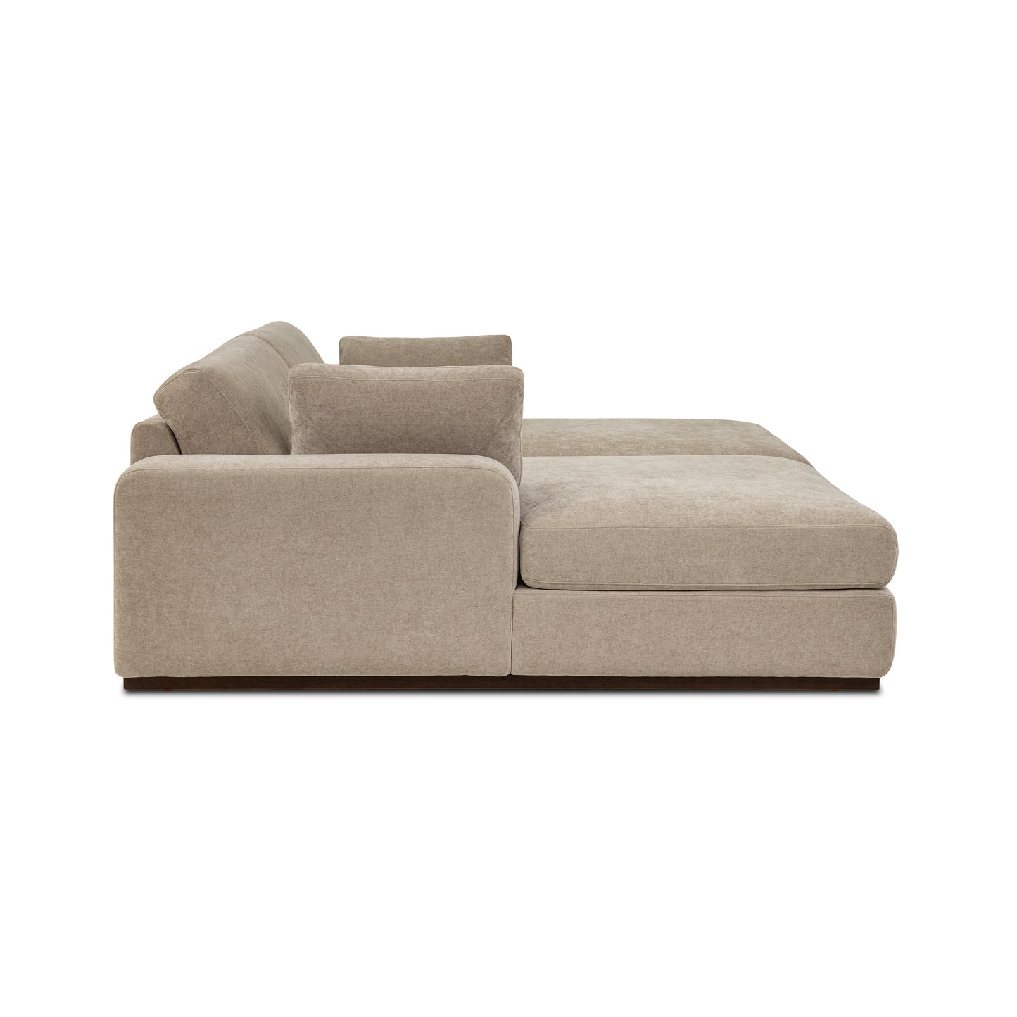 Malaga 88.5" Double Chaise Sectional | Drift Brown