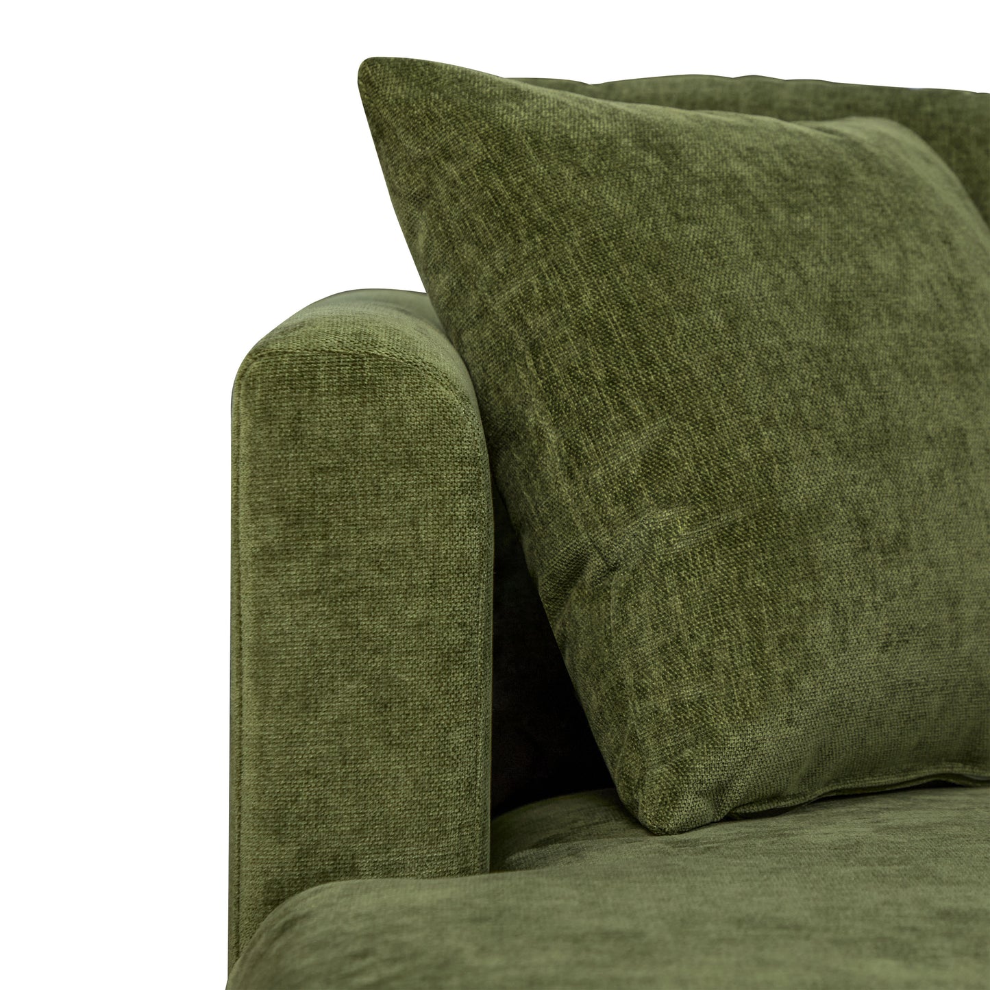 Lucerne Double Chaise Sectional (96") | Distressed Green Velvet