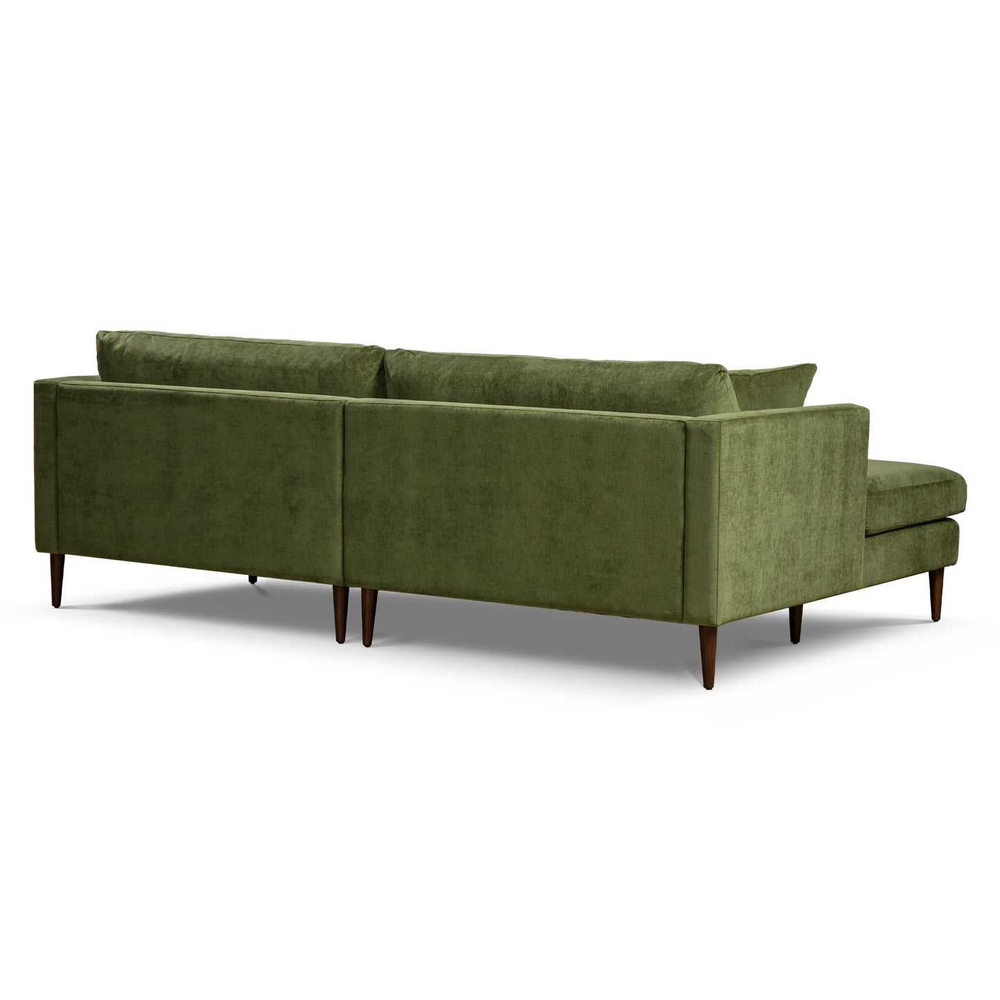 Lucerne Double Chaise Sectional (96") | Distressed Green Velvet