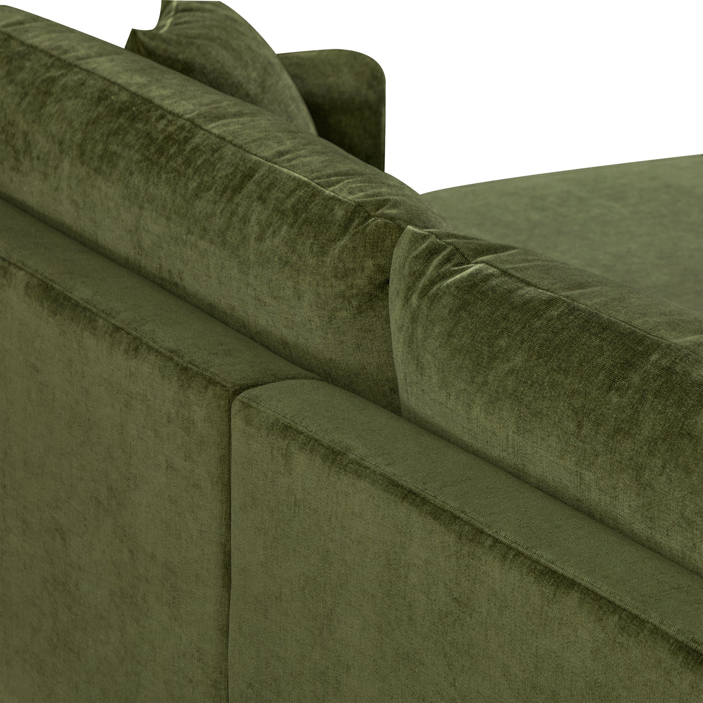 Lucerne Double Chaise Sectional (96") | Distressed Green Velvet